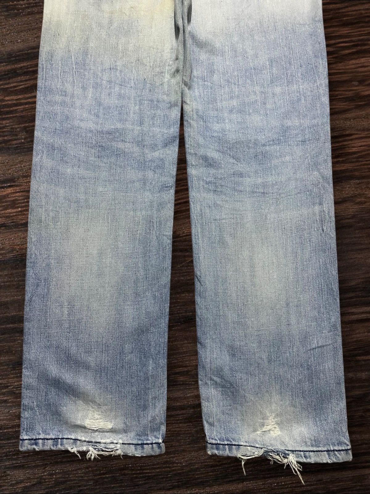 Adidas Vintage Adidas Light Wash Distressed Loose Jeans Size US 33 - 6 Thumbnail