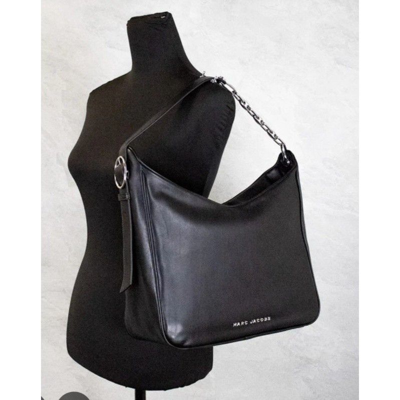 Marc Jacobs MARC JACOBS THE TEMPO LEATHER HOBO SHOULDER BAG BLACK Size ONE SIZE - 1 Thumbnail