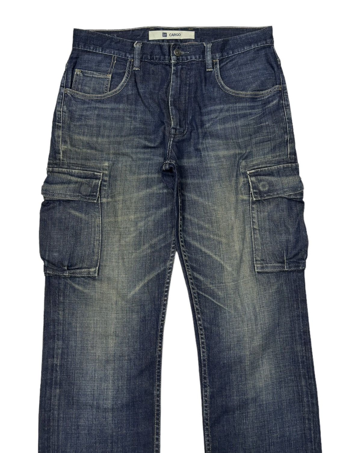 Gap × Japanese Brand 🔥VINTAGE GAP MULTI POCKET CARGO DENIM JEANS Size US 34 / EU 50 - 6 Thumbnail