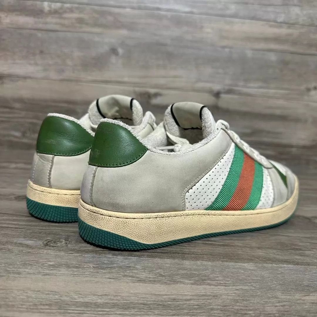 Gucci Gucci Dirty Enamel Gray-Green Sneaker Uk7 41 95N Size US 8 / EU 41 - 3 Thumbnail