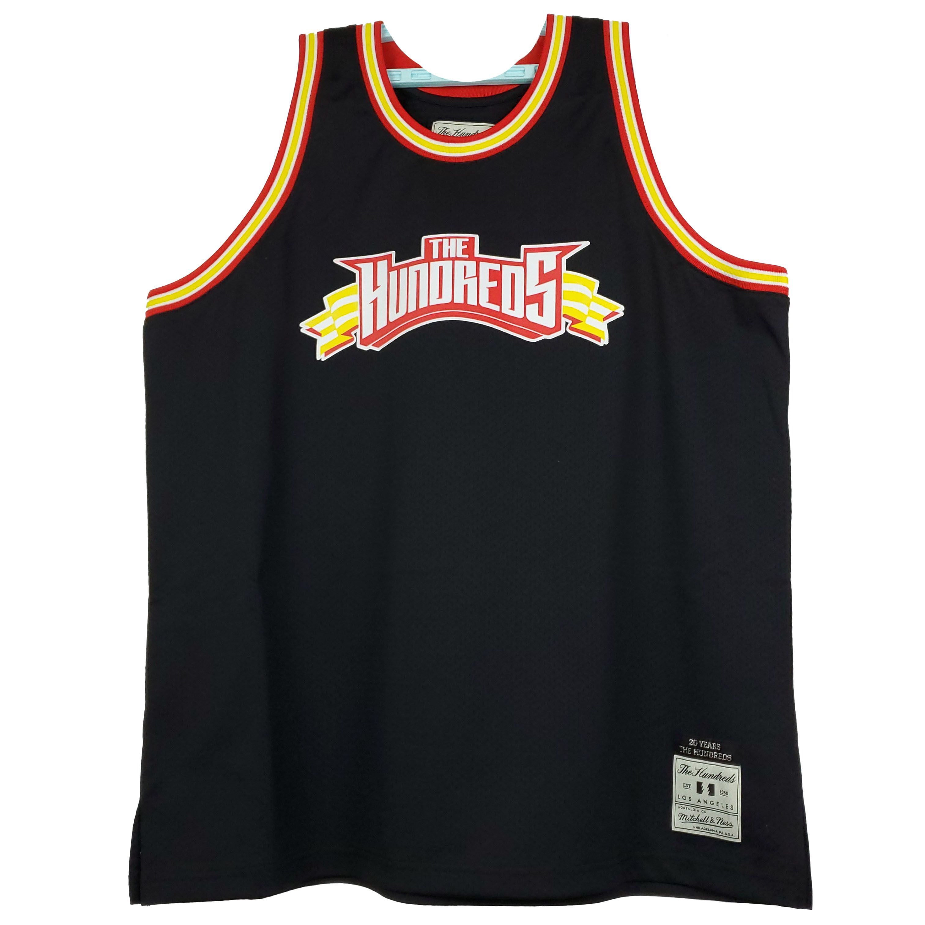 image of Mitchell Ness x The Hundreds Mitchell & Ness Jersey 2Xl Black Nwt, Men's