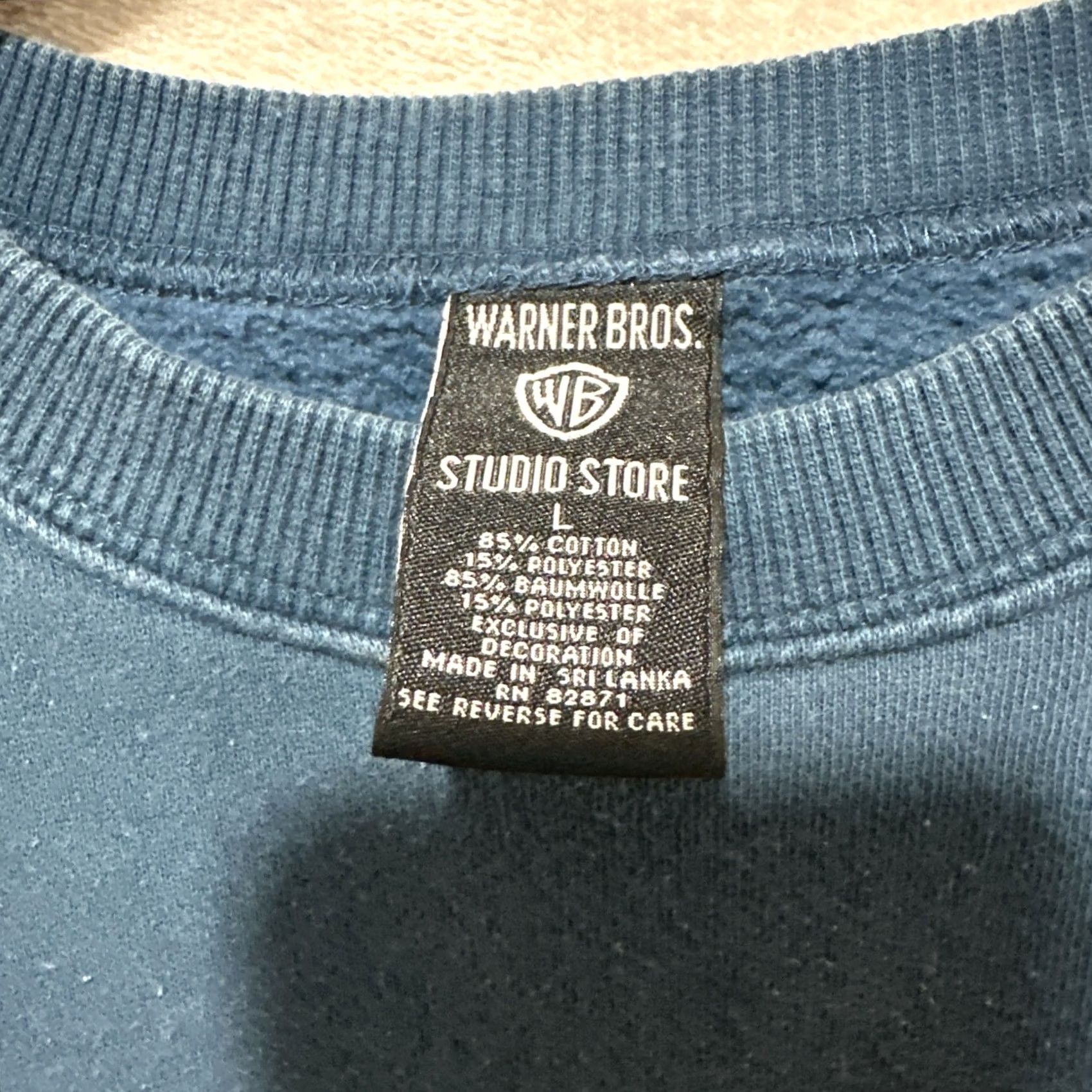 Vintage VINTAGE Warner Bros Embroidered Character Crewneck Sweater Navy Blue L Men/Women? Size US L / EU 52-54 / 3 - 4 Thumbnail
