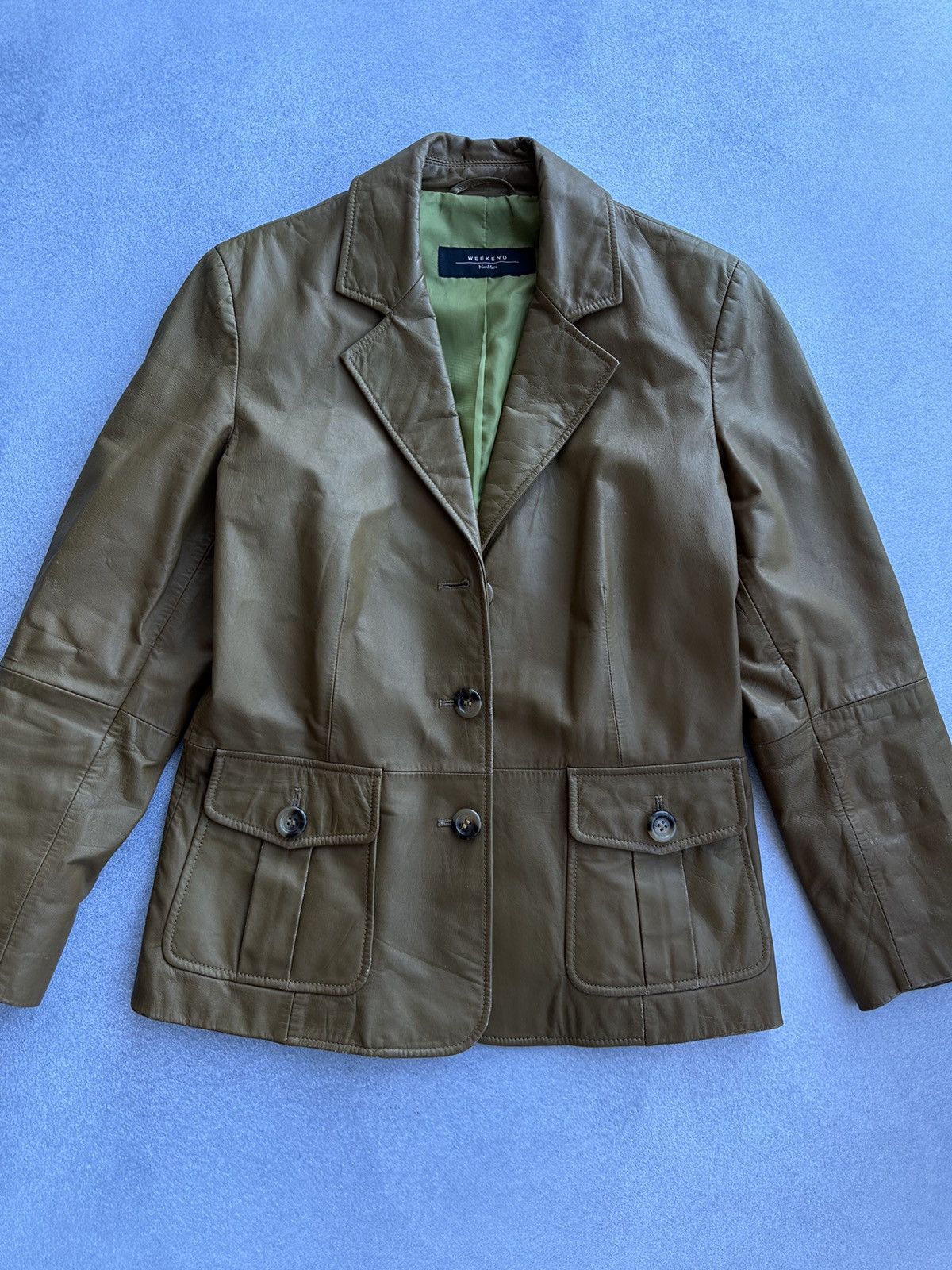 Max Mara × Vintage × Weekend Max Mara Vintage Max Mara x Weekend Woman Leather Buttons Jacket Size M / US 6-8 / IT 42-44 - 4 Thumbnail