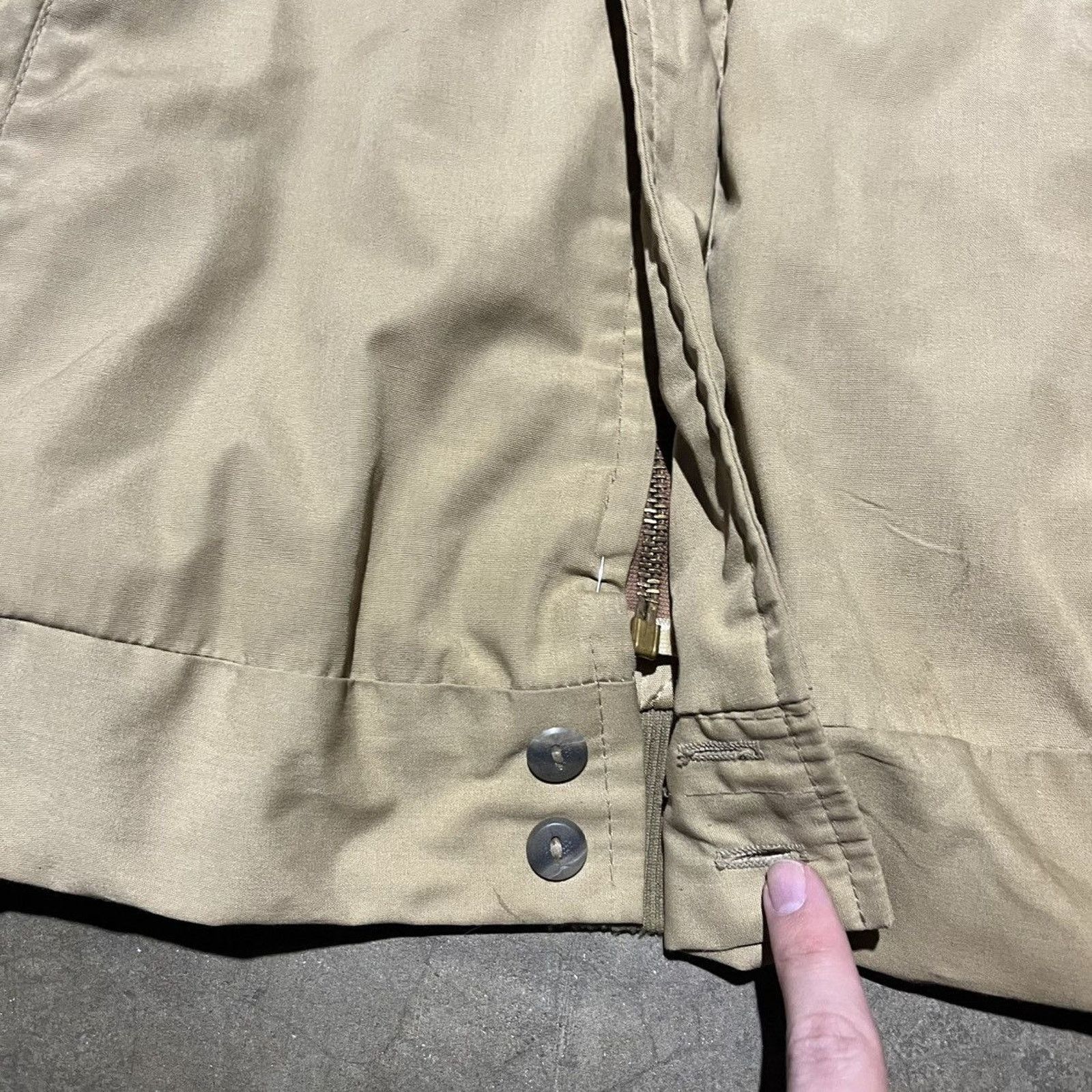 Vintage Vintage 60s Beige Boxy Lined Bomber Jacket Size US L / EU 52-54 / 3 - 2 Thumbnail