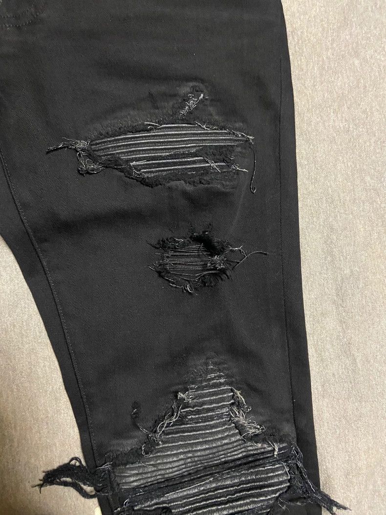 Amiri Amiri mx1 black patchwork leather jeans Size US 30 / EU 46 - 3 Thumbnail