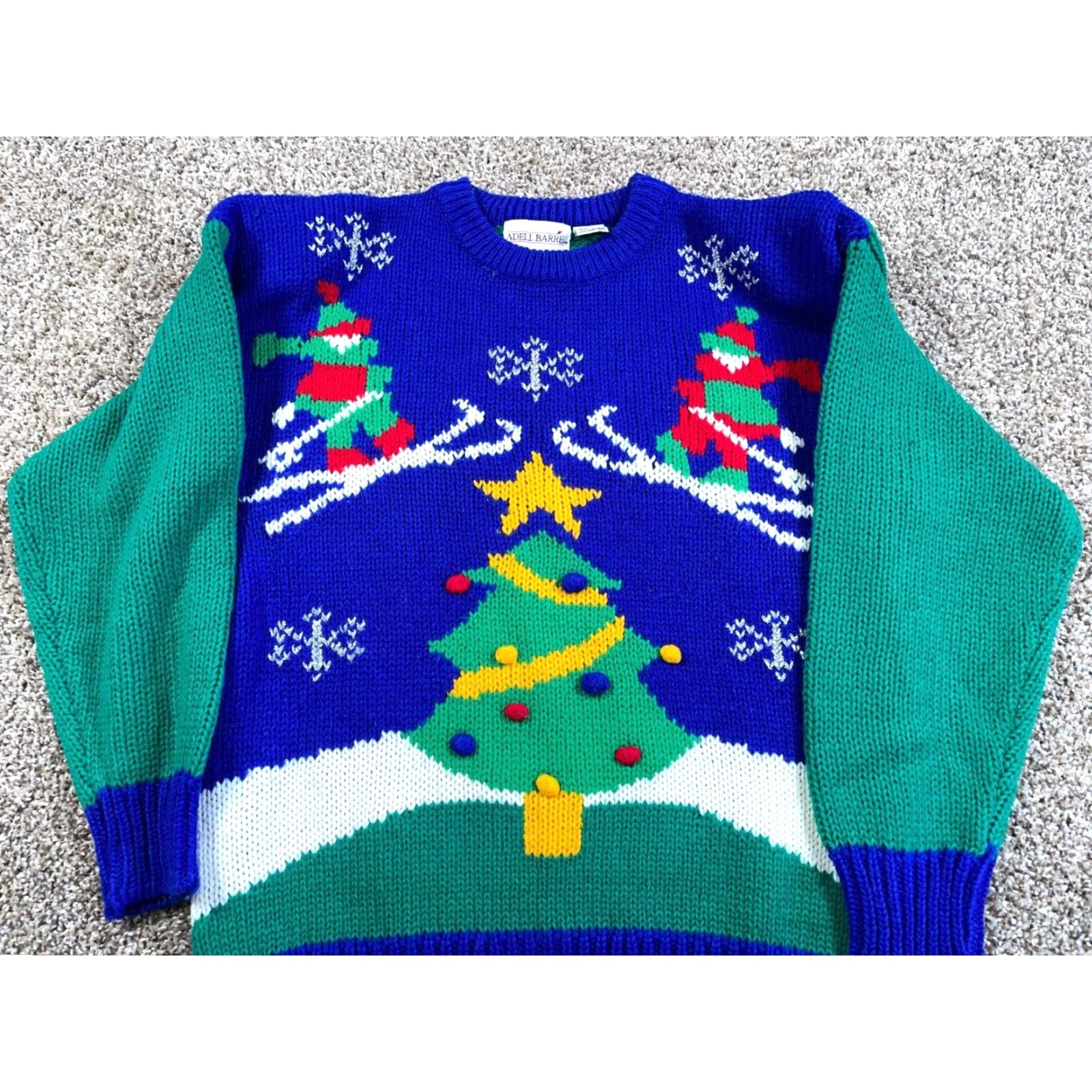 Vintage VINTAGE Adell Barre Christmas Skiing Elves Sweater Women's Large Ugly Holiday Knit Size L / US 10 / IT 46 - 4 Thumbnail