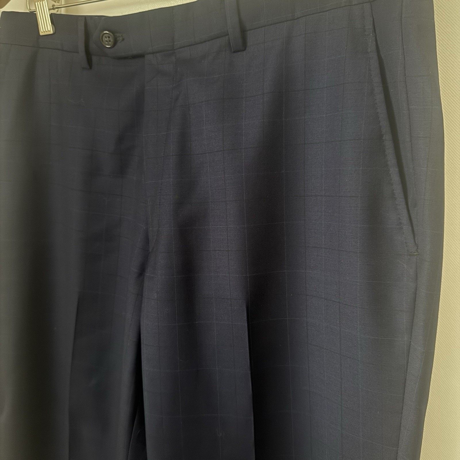 Hart Schaffner Marx Hart Schaffner Marx Suit Wool Blend Window Pane Union USA Size 38R - 8 Thumbnail