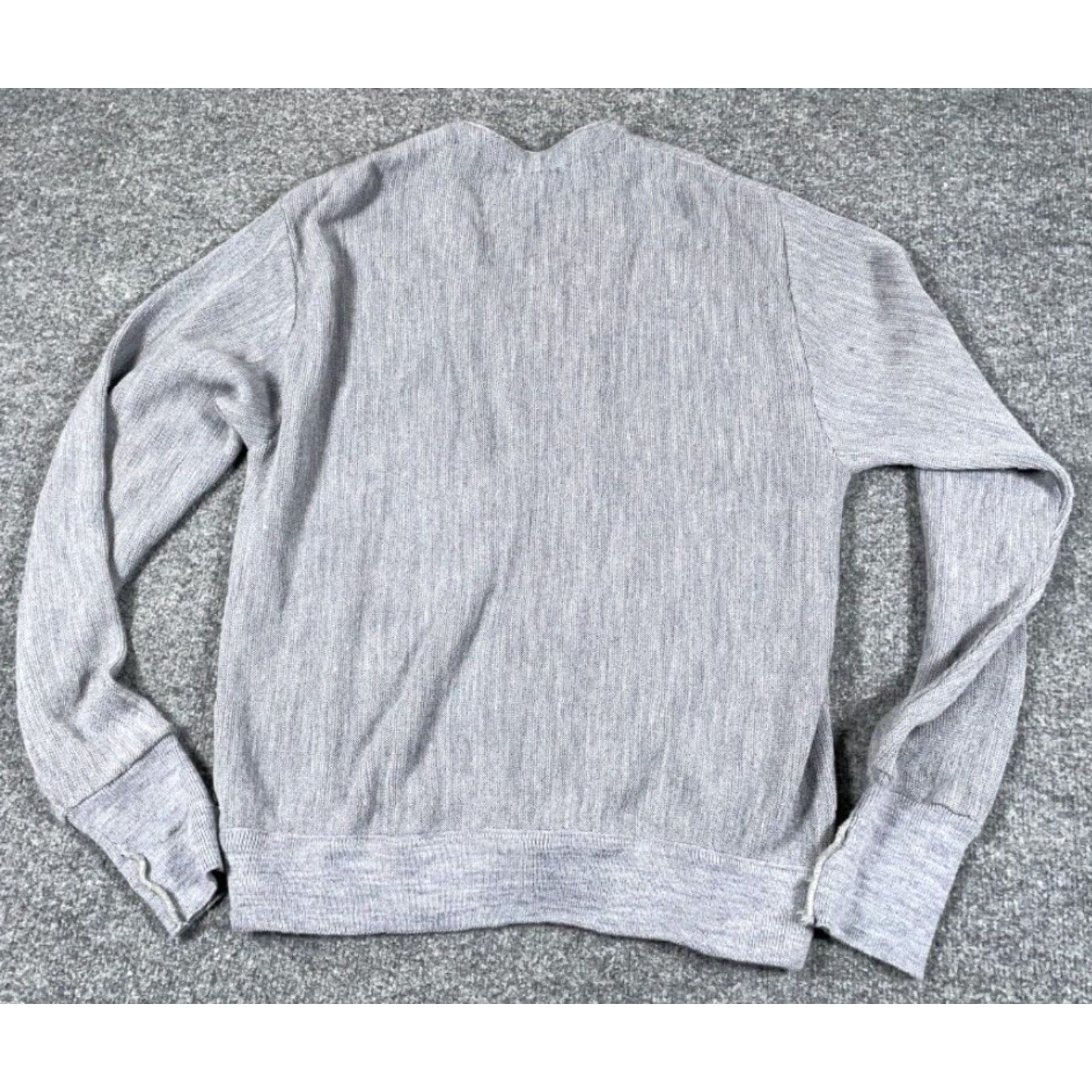 Jantzen VINTAGE Jantzen Cardigan Sweater Adult Large Gray Lightweight Knit 80s 90s Mens Size US L / EU 52-54 / 3 - 2 Thumbnail