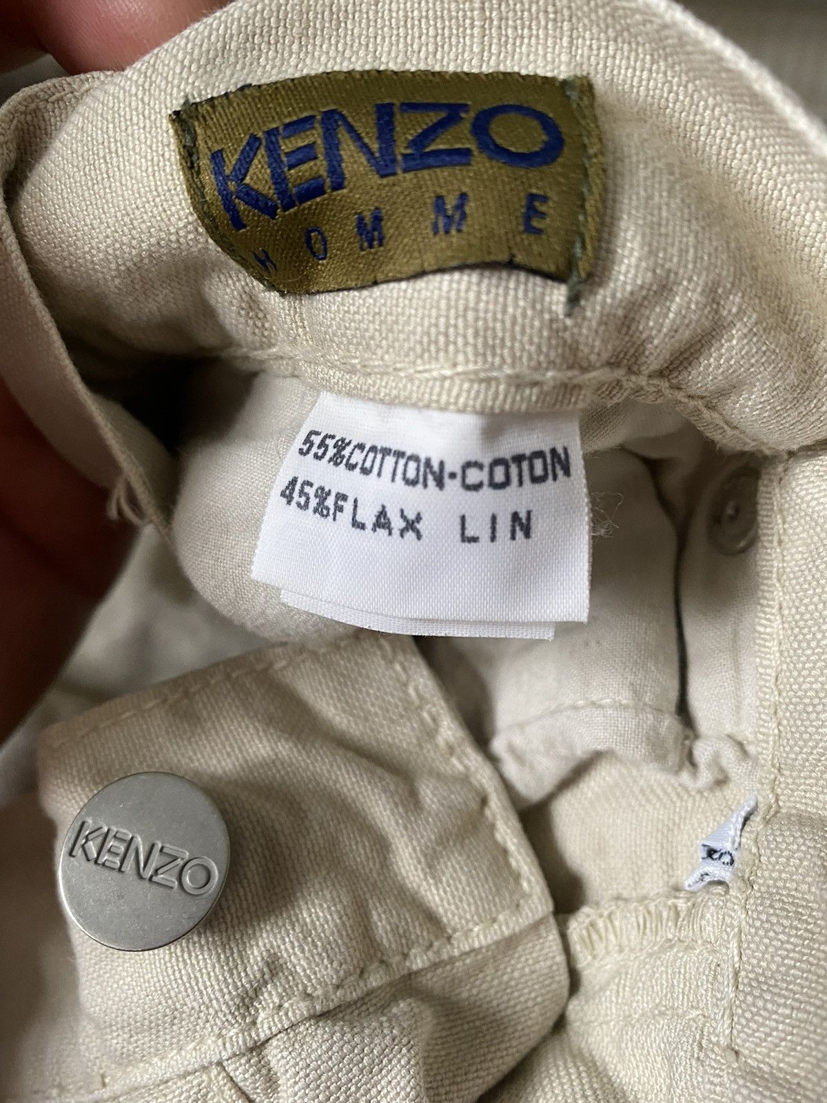 Kenzo × Vintage Kenzo homme linen pants vintage Size US 34 / EU 50 - 7 Thumbnail