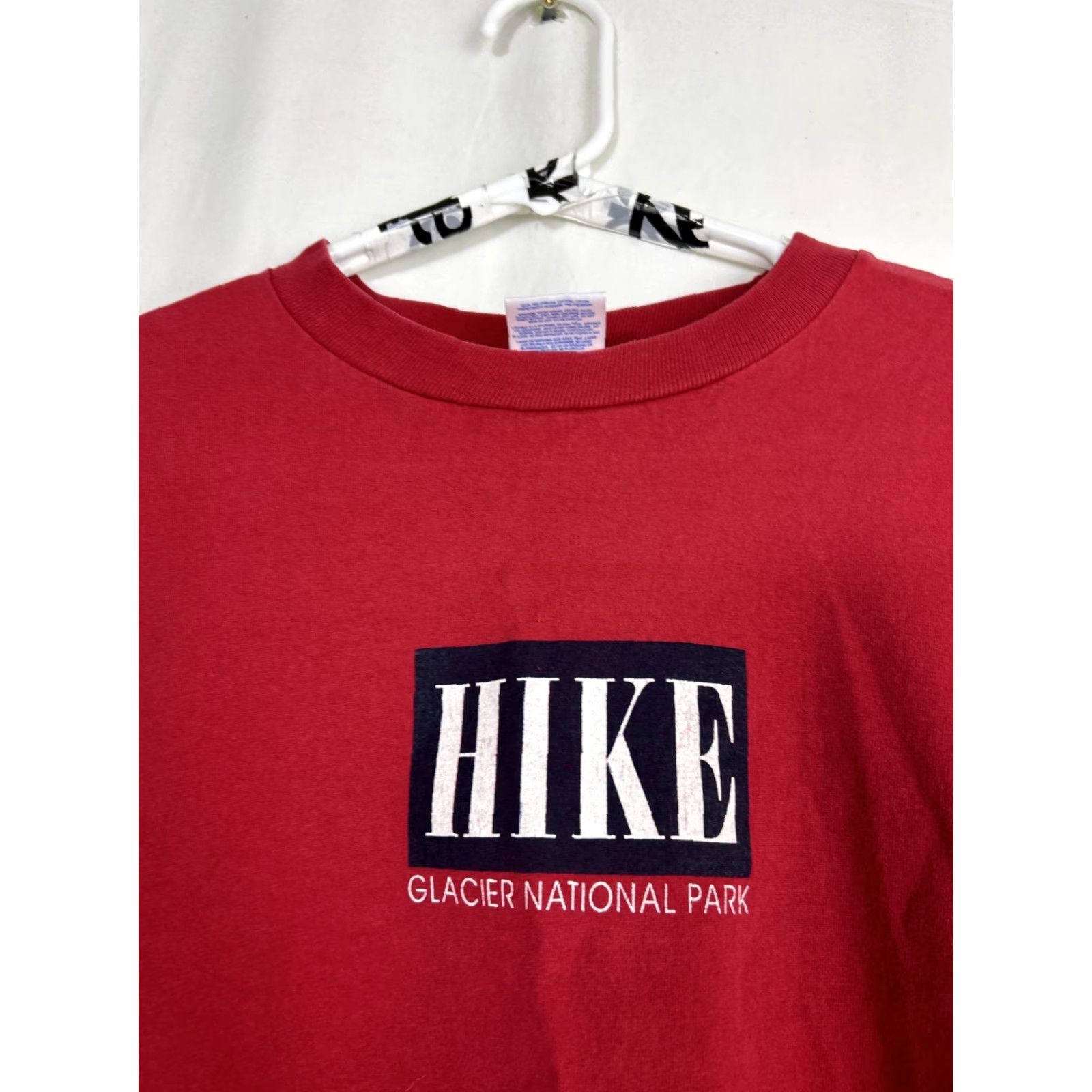 Jerzees VINTAGE Jerzees Red Cropped T Shirt Glacier National Park Womens L Shirt Short Sleeve 90s Mens? Size L / US 10 / IT 46 - 2 Thumbnail