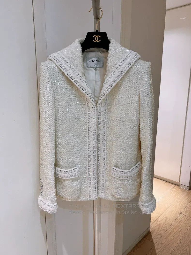 Chanel Chanel White sequin jacket Size XS / US 0-2 / IT 36-38 - 2 Thumbnail