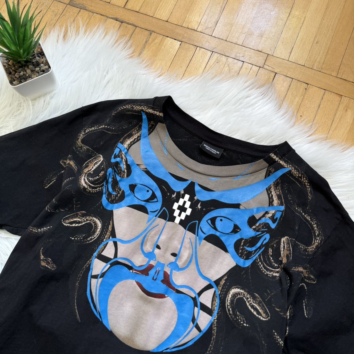 Marcelo Burlon 📌 Crazy Marcelo Burlon Y2K Medusa Graphic T-Shirt Size US XXS / EU 40 - 2 Thumbnail