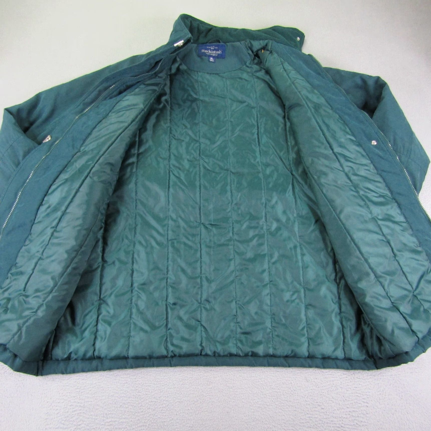 Mackintosh VINTAGE Mackintosh Jacket Womens XL Blue Turquoise Quilted Zip Puffer Jacket Insulated Lined Full Zip Pockets 90s Outdoor Mens Womens Girls? Size XL / US 12-14 / IT 48-50 - 4 Thumbnail