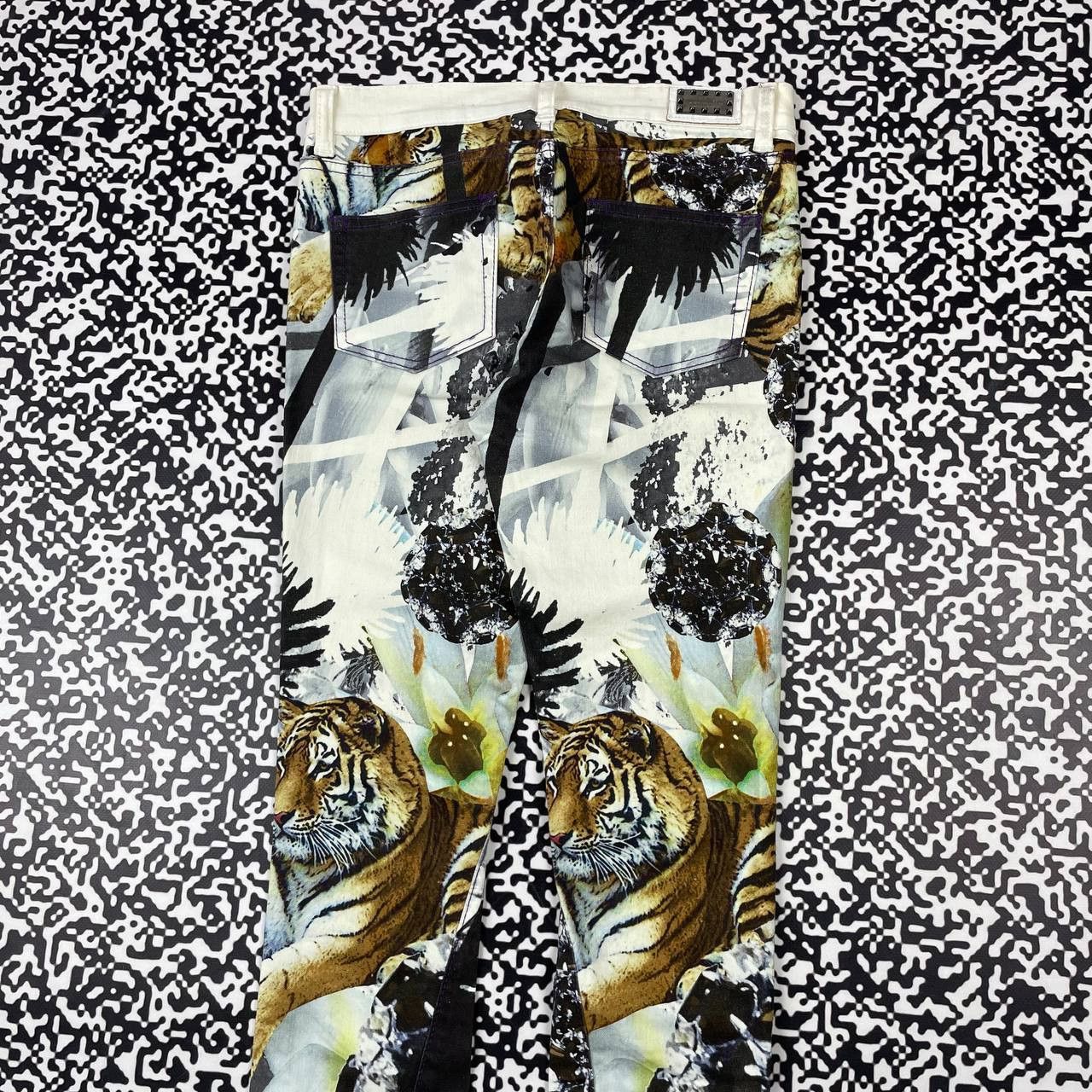 Philipp Plein Vintage Y2K Philipp Plein Tiger Animal Jeans Luxury Style Size 28" / US 6 / IT 42 - 12 Thumbnail