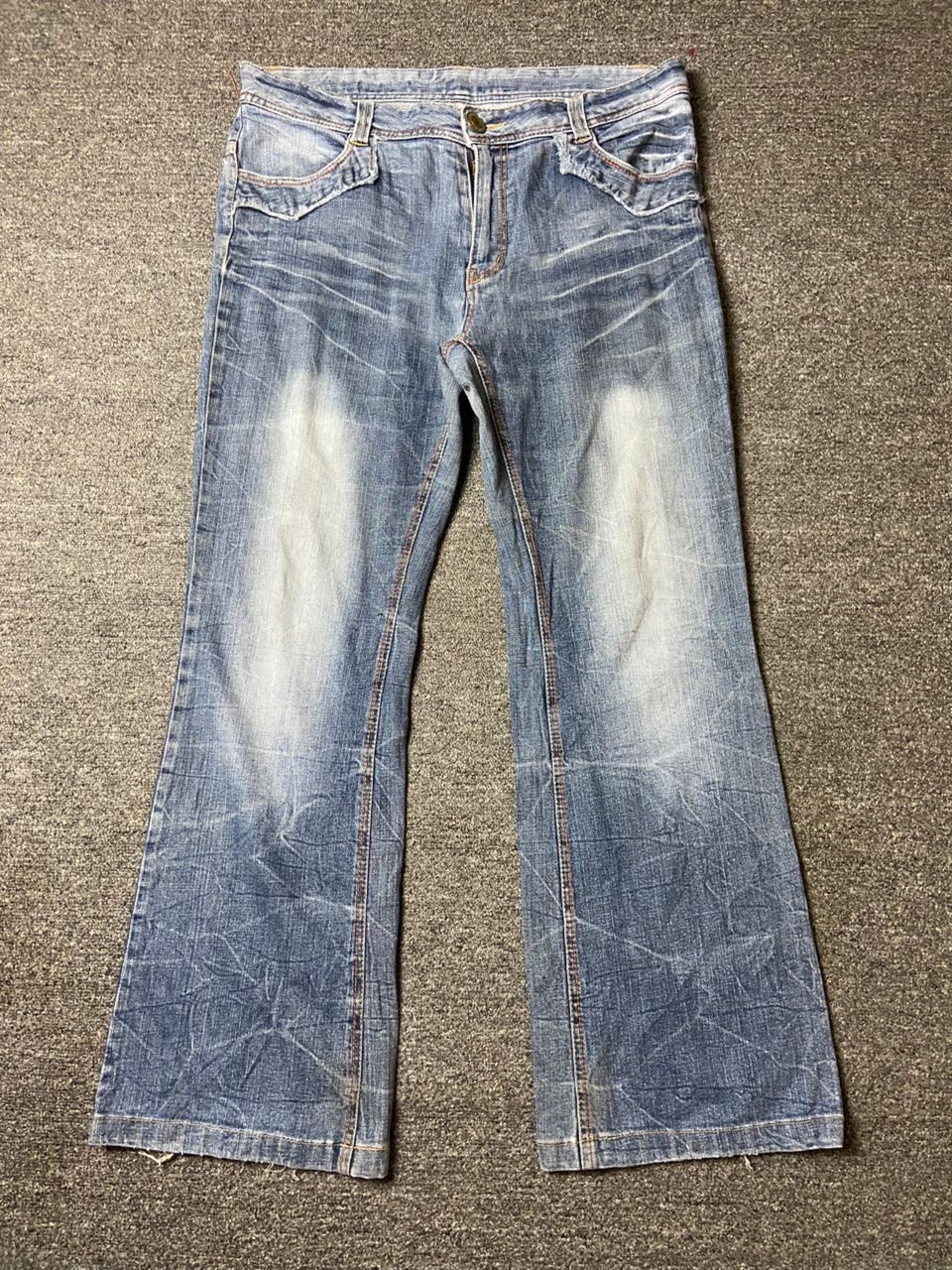 Japanese Brand Vintage Copper Smith Light Wash Denim Jeans (143) Size US 35 - 2 Thumbnail