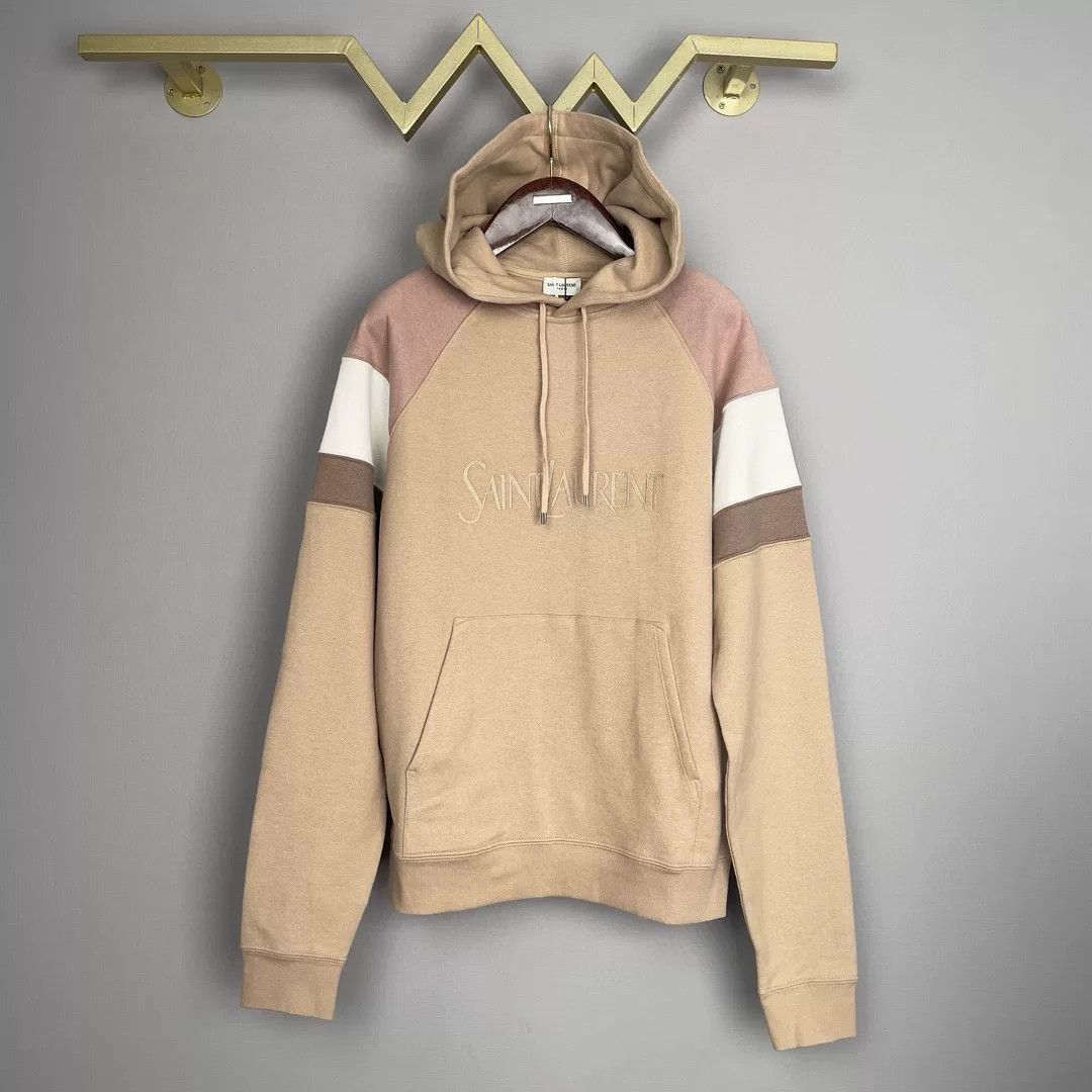 Saint Laurent Paris Saint Laurent Men's Beige Hoodie Size US L / EU 52-54 / 3 - 1 Thumbnail