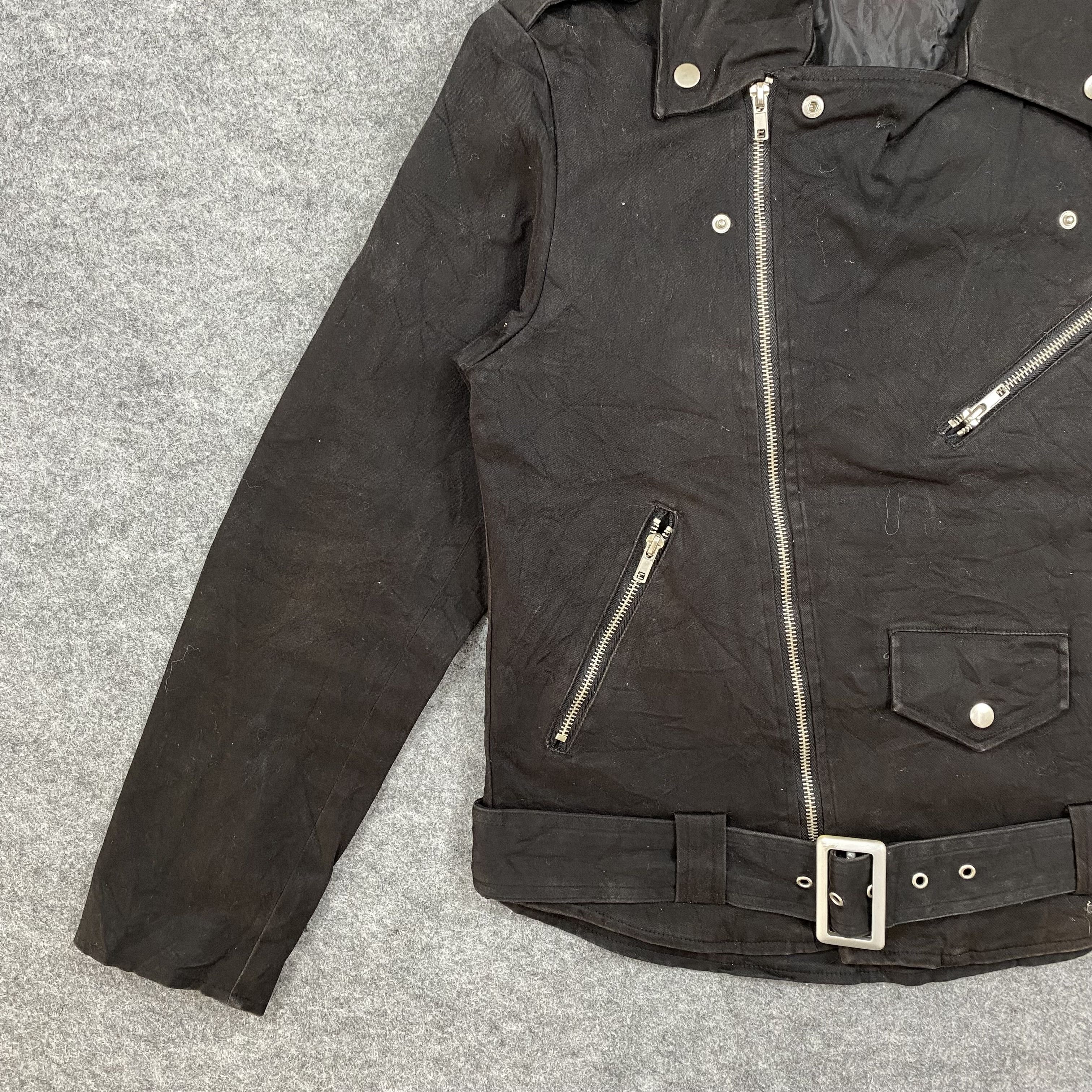 If Six Was Nine VTG 90s Body Wave Japan Double Rider Canvas Biker Jacket Size US L / EU 52-54 / 3 - 4 Thumbnail