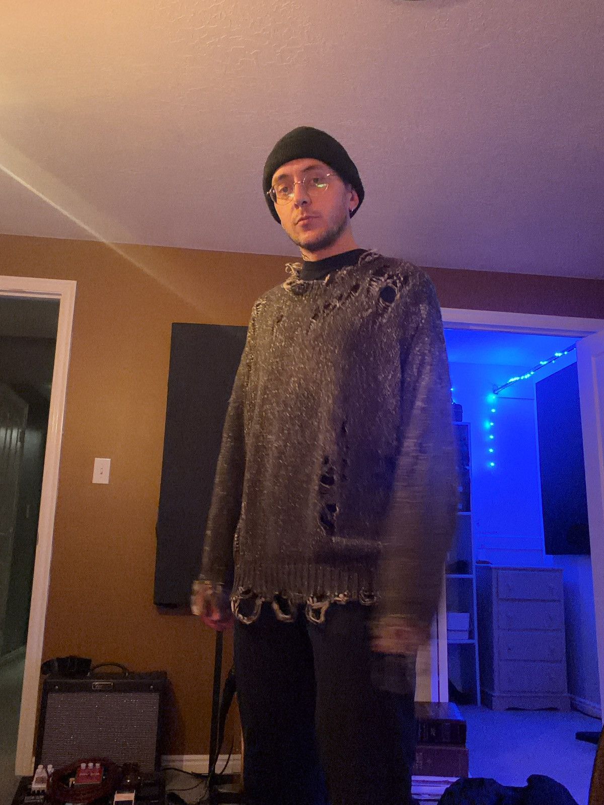 R13 R13 Dark Olive Distressed Oversize Sweater Size US S / EU 44-46 / 1 - 3 Thumbnail