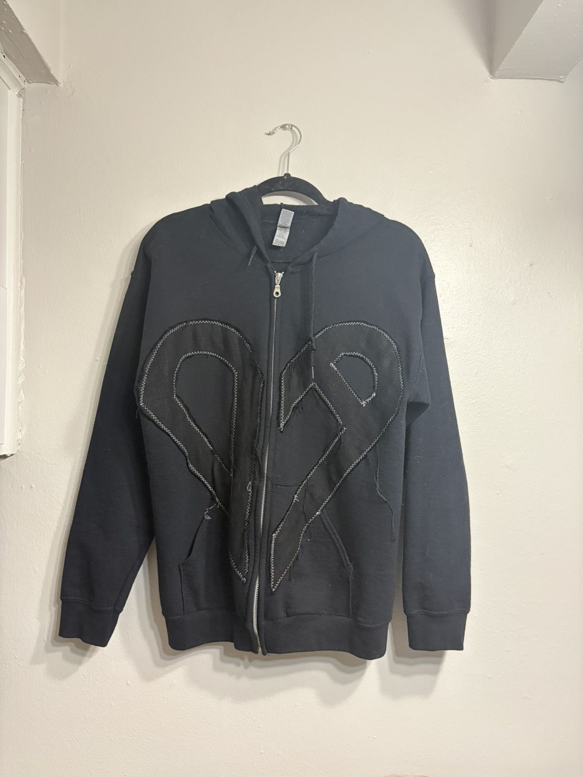 Other 1/1 DAIN AYLOR All Black Zip Up w/ Distressed DA Heart Logo Size US L / EU 52-54 / 3 - 1 Thumbnail