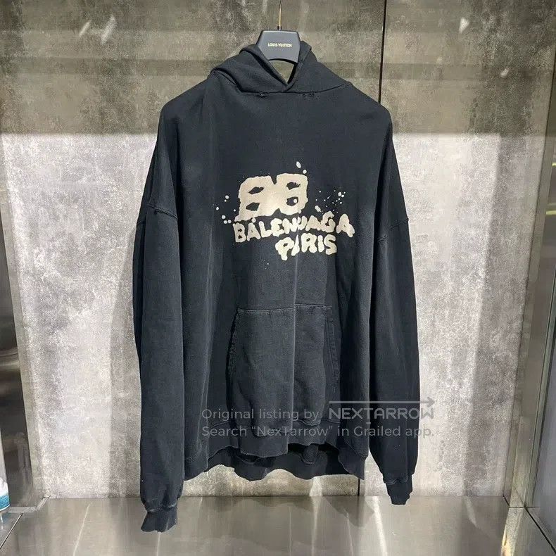 Balenciaga Balenciaga Double B Graffiti Hoodie Size US XL / EU 56 / 4 - 1 Thumbnail