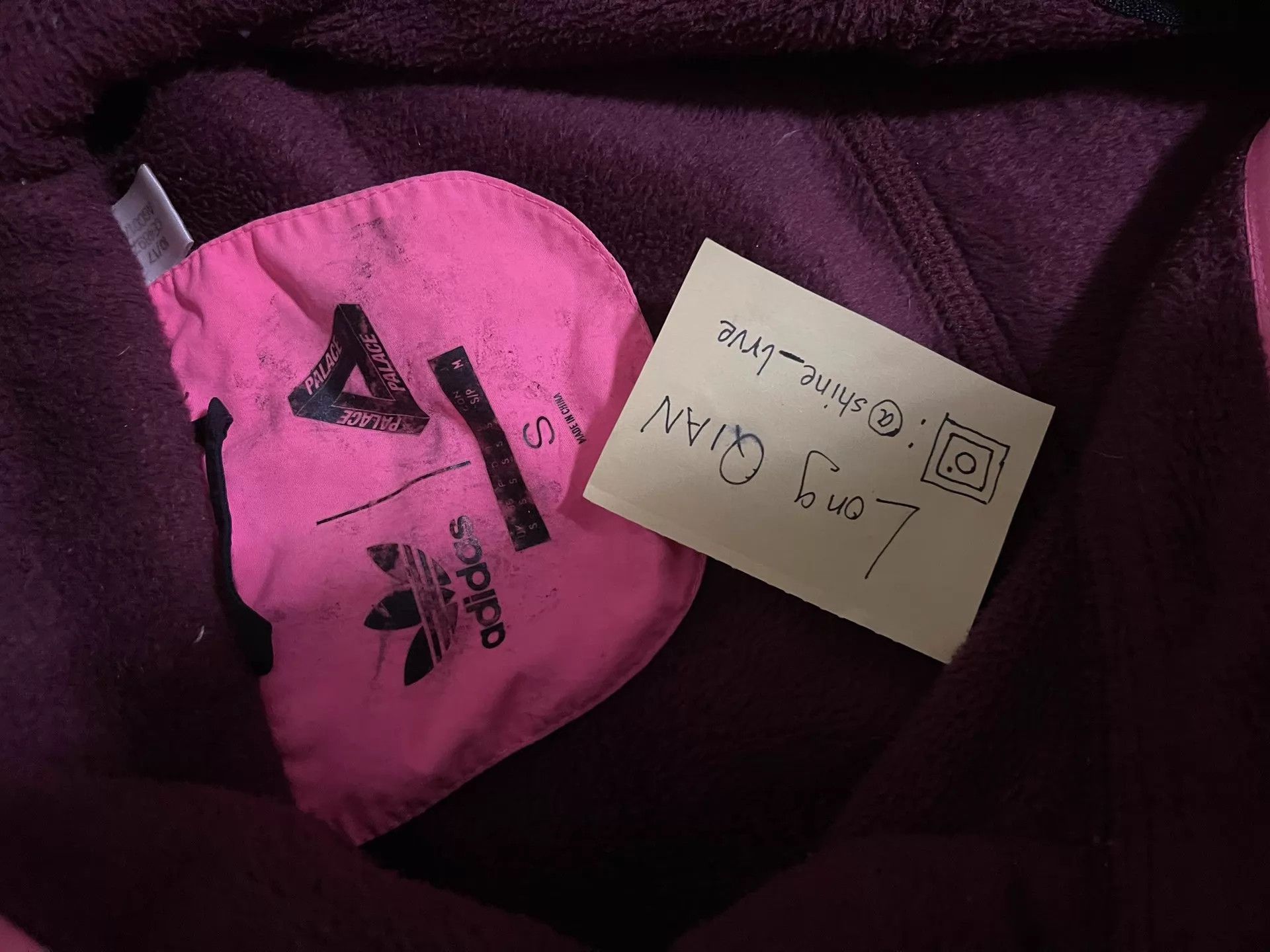 Palace Palace Adidas Burgundy Fleece Jacket S Used Fair Size US S / EU 44-46 / 1 - 4 Thumbnail