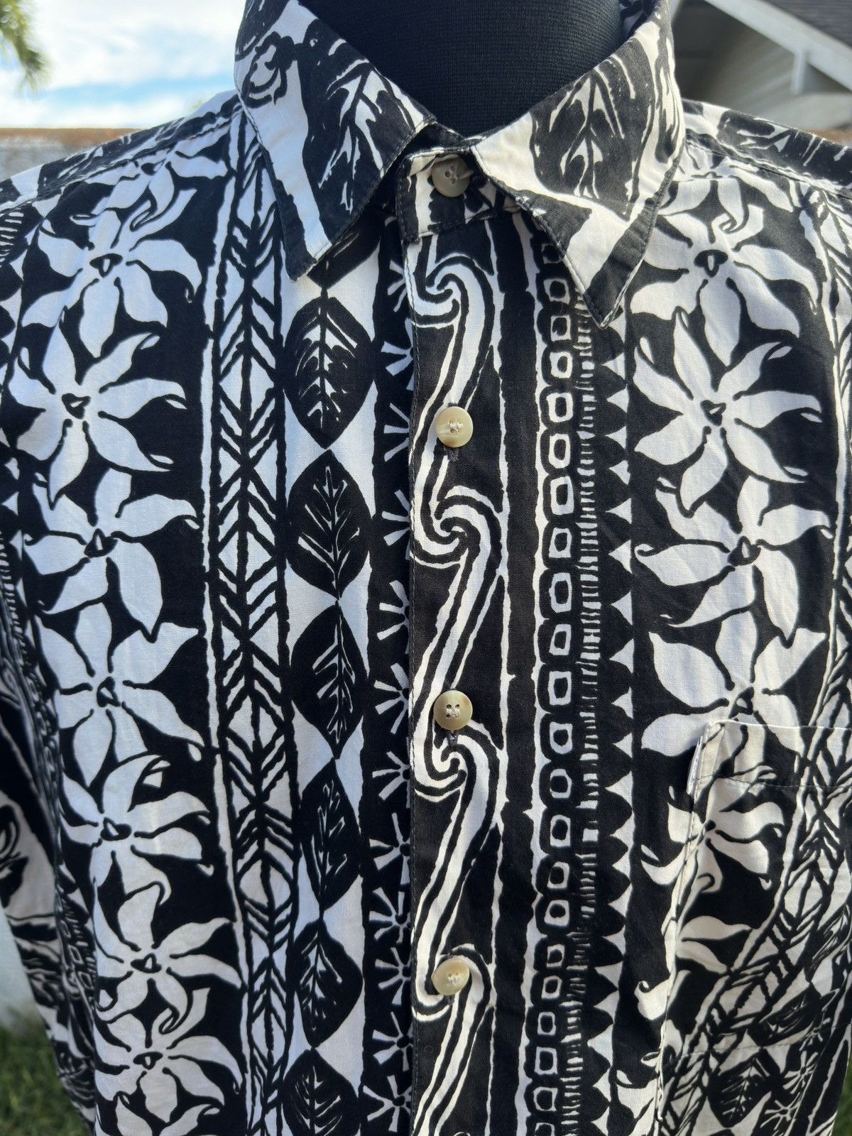 Other PreOwned Kahala Black/White Hawaiian Print Men's large Size US L / EU 52-54 / 3 - 3 Thumbnail