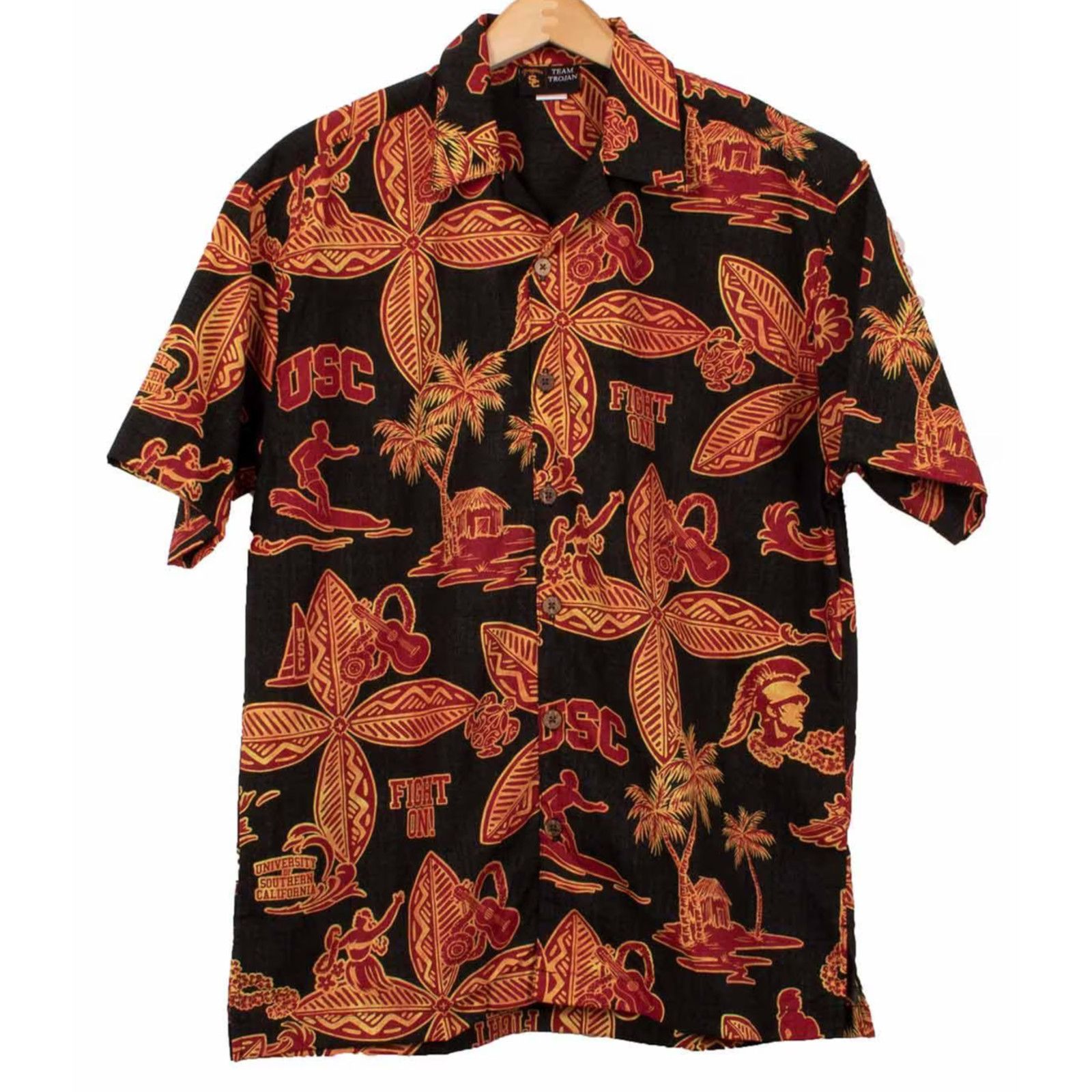 Other USC Team Trojans NCAA Luau Hawaiian Surfing Button Up Sz. M Size US M / EU 48-50 / 2 - 3 Thumbnail