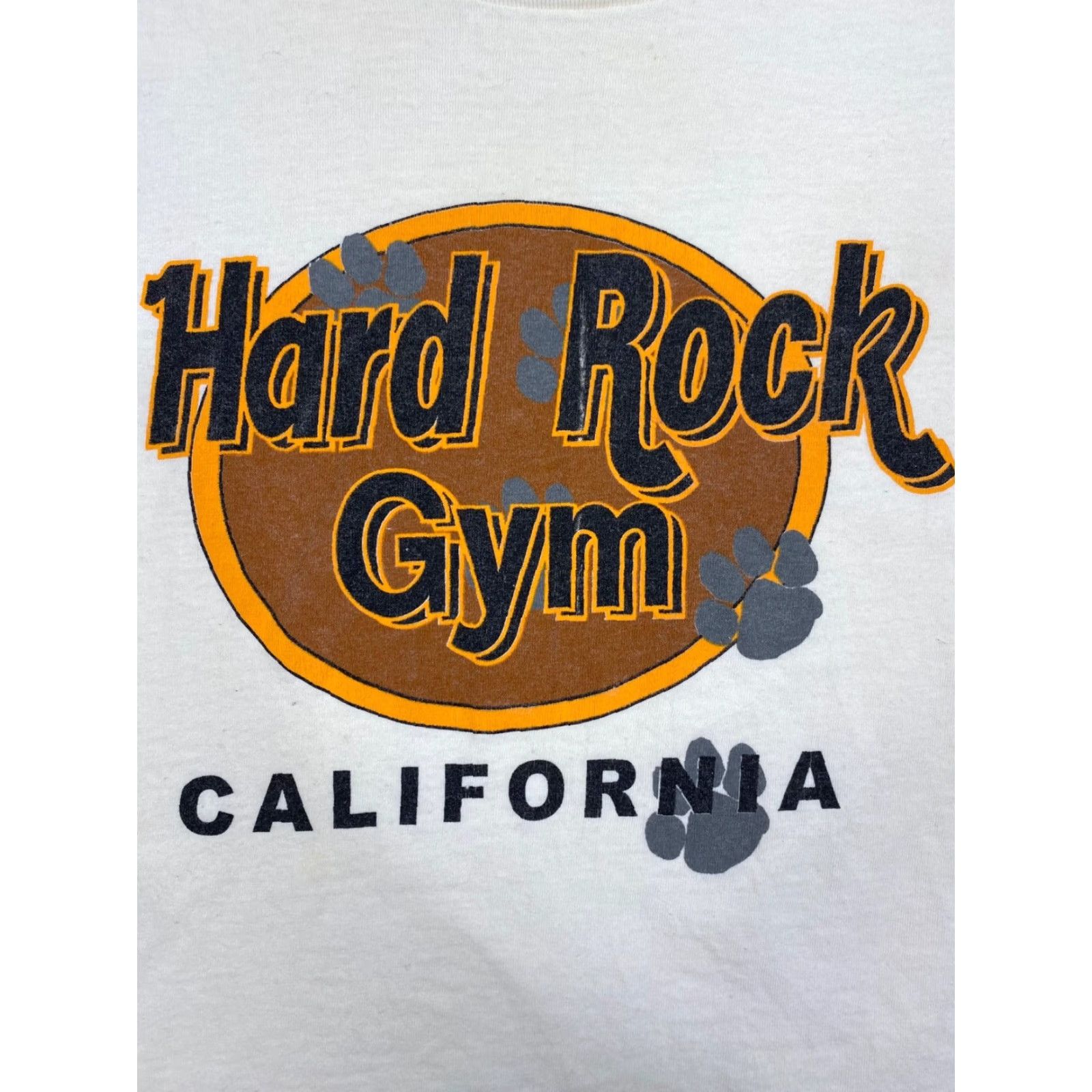 Vintage VINTAGE California Graphic Tee White T Shirt VTG Hard Rock Gym California Logo Unisex L 1990s Short Sleeve Cotton Mens Womens Boys Girls #2717 Size US L / EU 52-54 / 3 - 2 Thumbnail