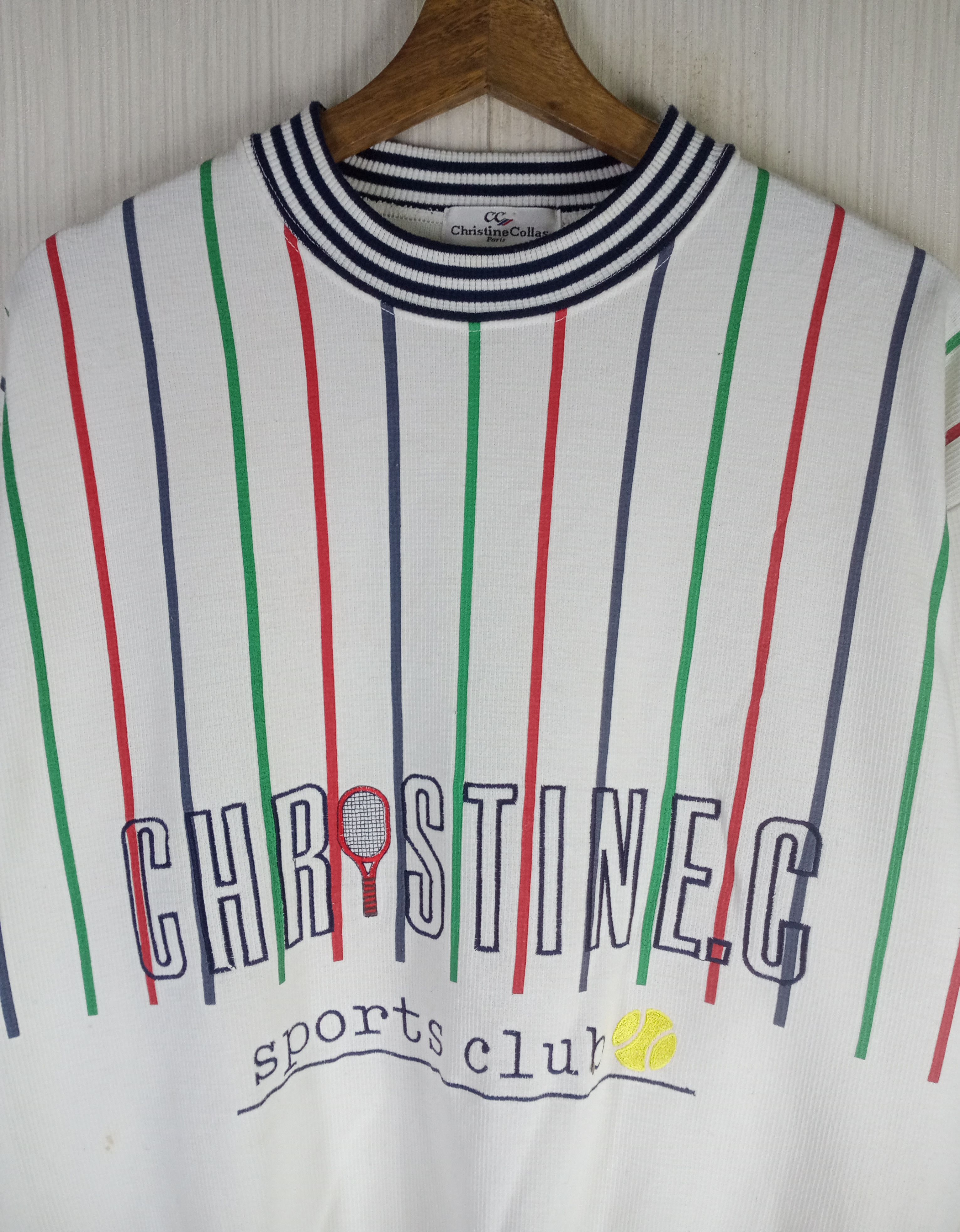 Japanese Brand Vintage 90s Cristine Collas Paris Sports Club Sweatshirt Size US L / EU 52-54 / 3 - 2 Thumbnail