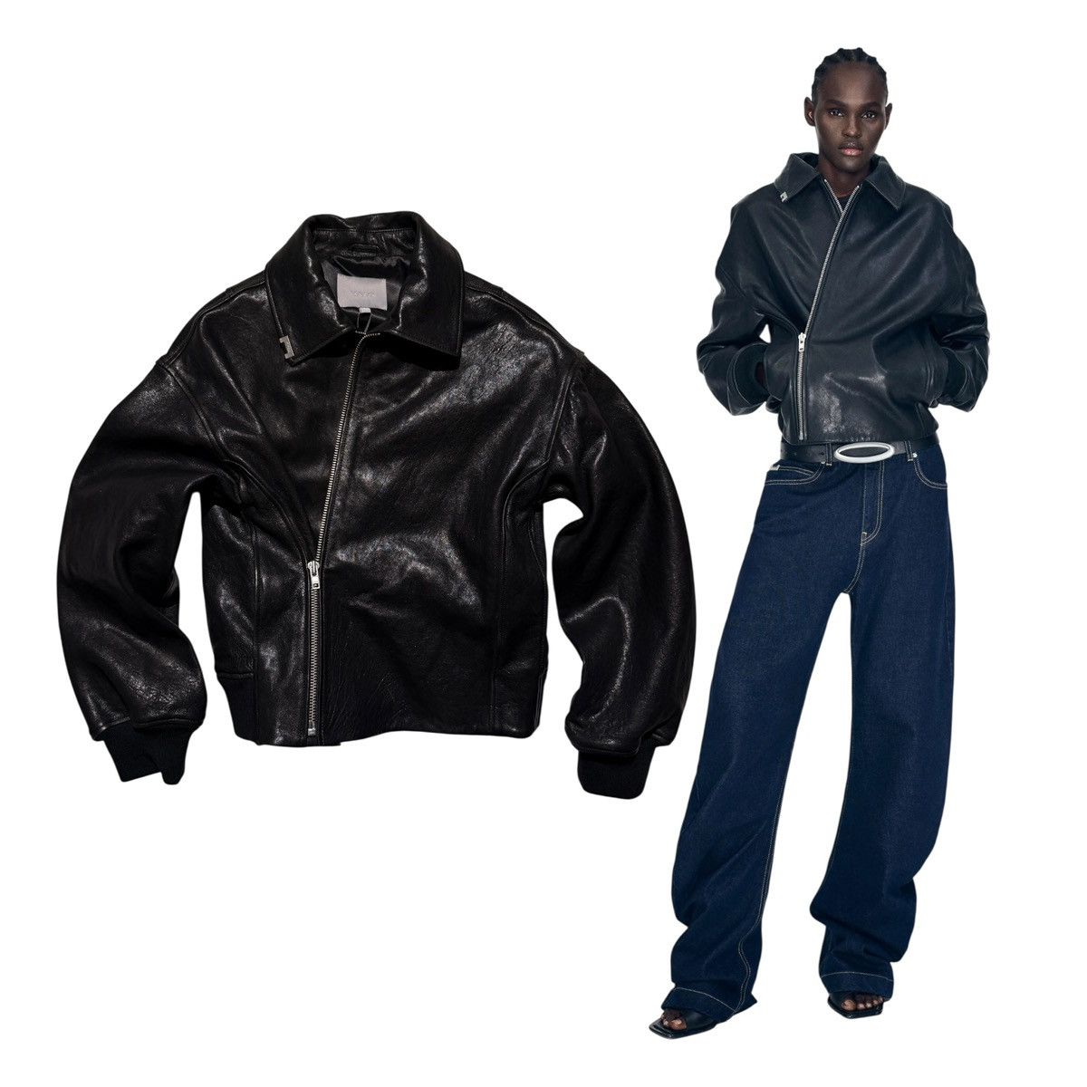 Dion Lee Haelo wrap leather bomber Size US S / EU 44-46 / 1 - 1 Thumbnail