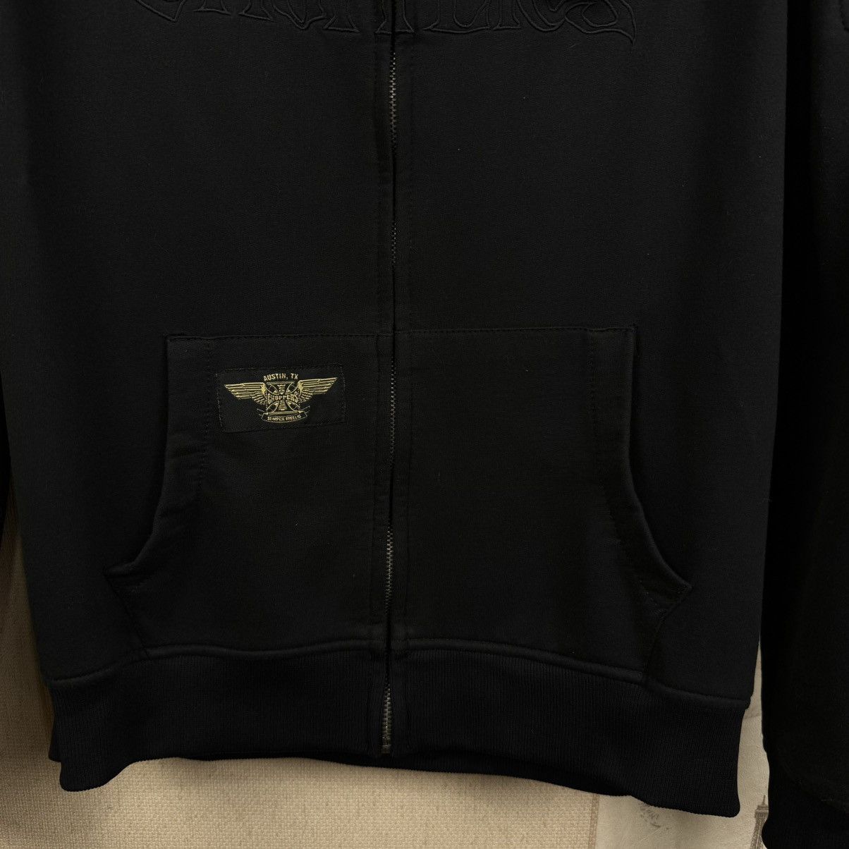 Vintage Vintage 90s West Coast Choppers Austen Texas Hoodie Y2K Size US XXL / EU 58 / 5 - 9 Thumbnail