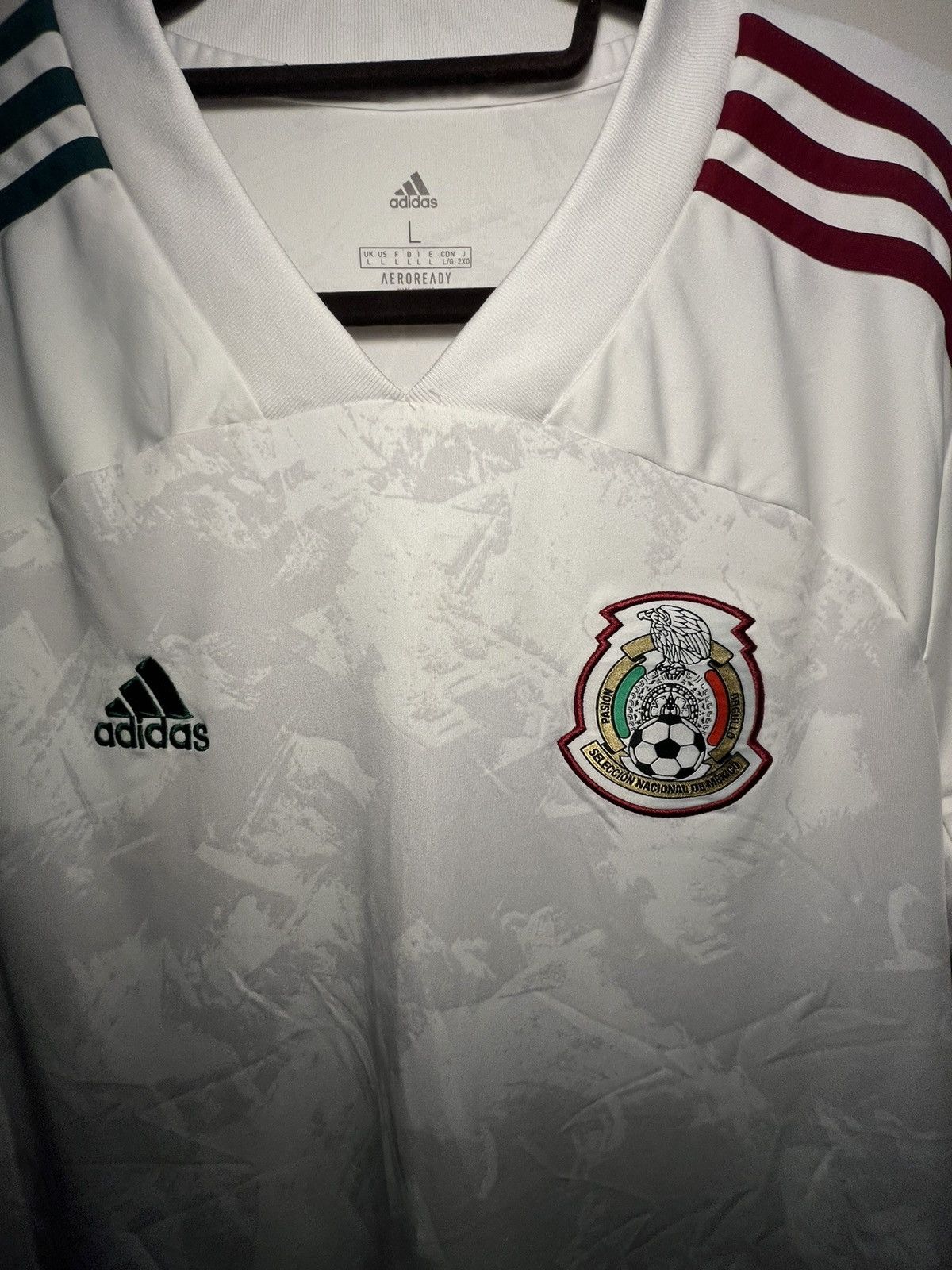 Adidas Adidas Mexico Heat Dry Soccer Jersey 2020 White SZ L Size US L / EU 52-54 / 3 - 4 Thumbnail