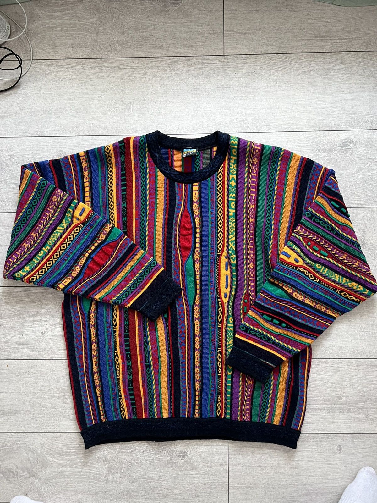 Vintage 2024 90s Emaroo Australia Coogi Style Knit Sweater