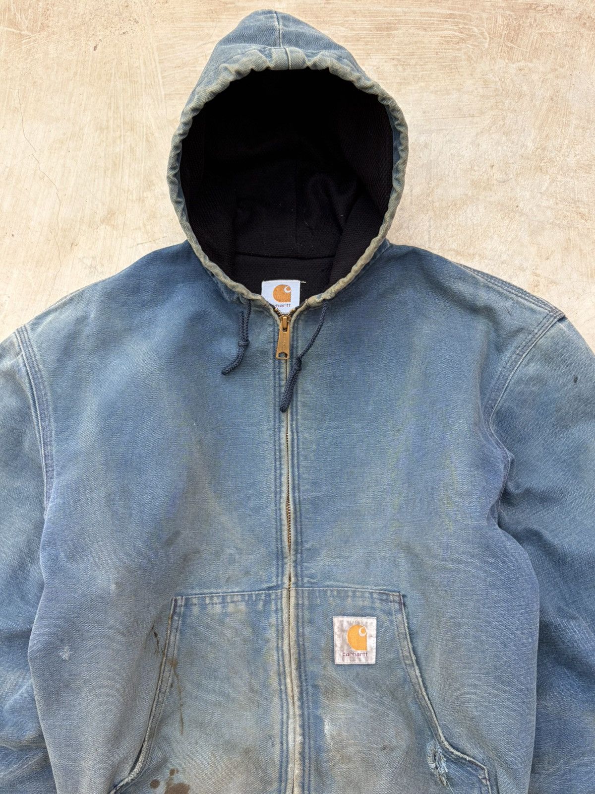 Carhartt Vintage 1999 Sunfaded Carhartt Active Hooded Jacket Size US XL / EU 56 / 4 - 2 Thumbnail