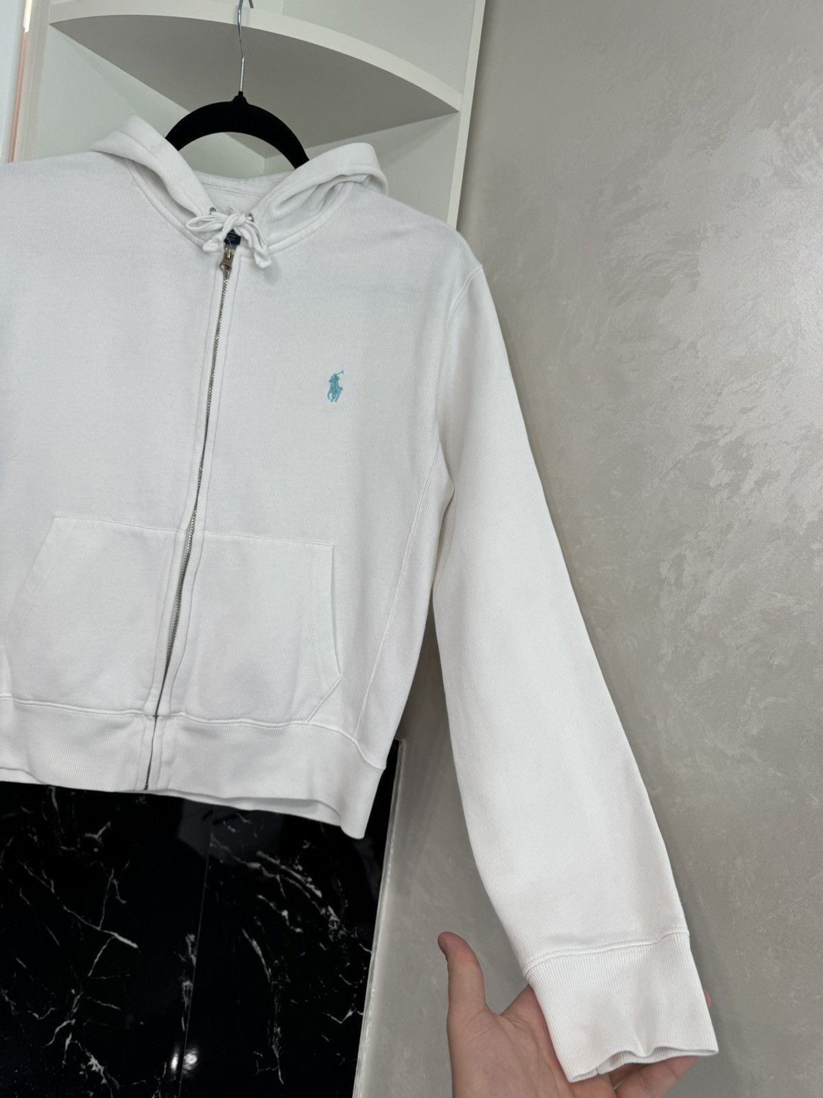 Polo Ralph Lauren Polo Ralph Lauren Zip Up White Hoodie Size M / US 6-8 / IT 42-44 - 5 Thumbnail