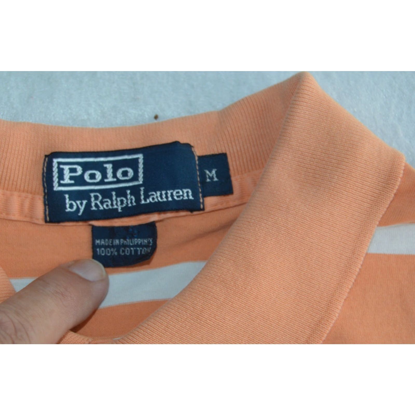 Polo Ralph Lauren VTG Polo Ralph Lauren Men's Polo Shirt SZ M Cotton Orange Stripe Polo Ralph Lauren Shirt M Orange Stripe Classic Polo Mens Size US M / EU 48-50 / 2 - 4 Thumbnail