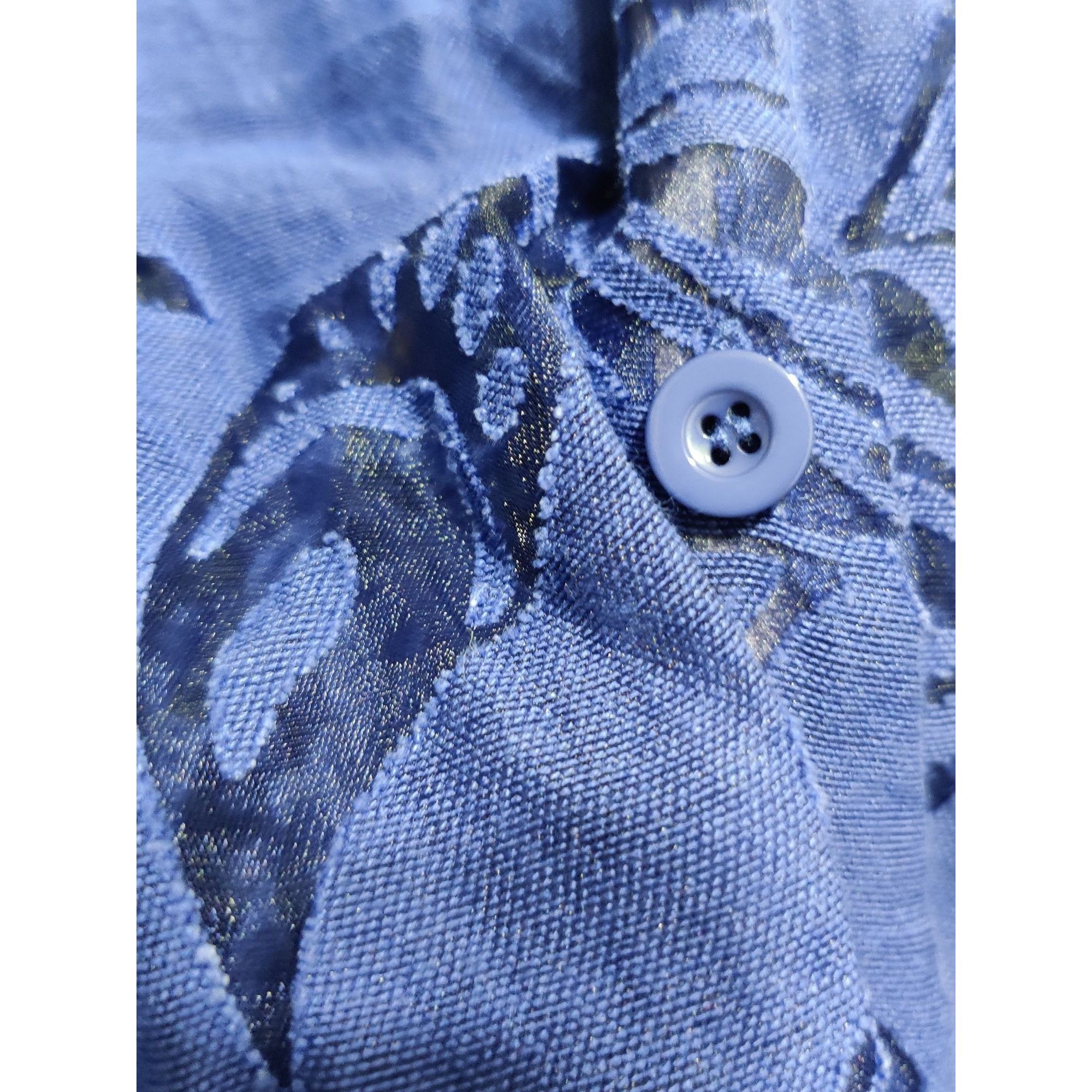 Other Salon Studio MP Petite Womens Blue Blouse Sheer Paisley Long Size M / US 6-8 / IT 42-44 - 6 Thumbnail