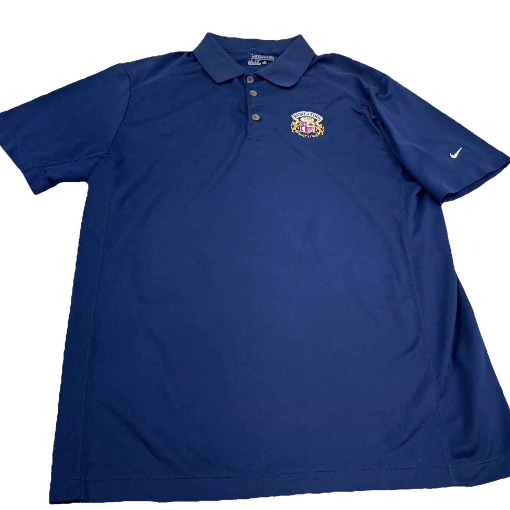 Nike Nike Polo Shirt Men L Blue Dri-Fit Performance World Tour Golf Links Navy Size US L / EU 52-54 / 3 - 5 Thumbnail