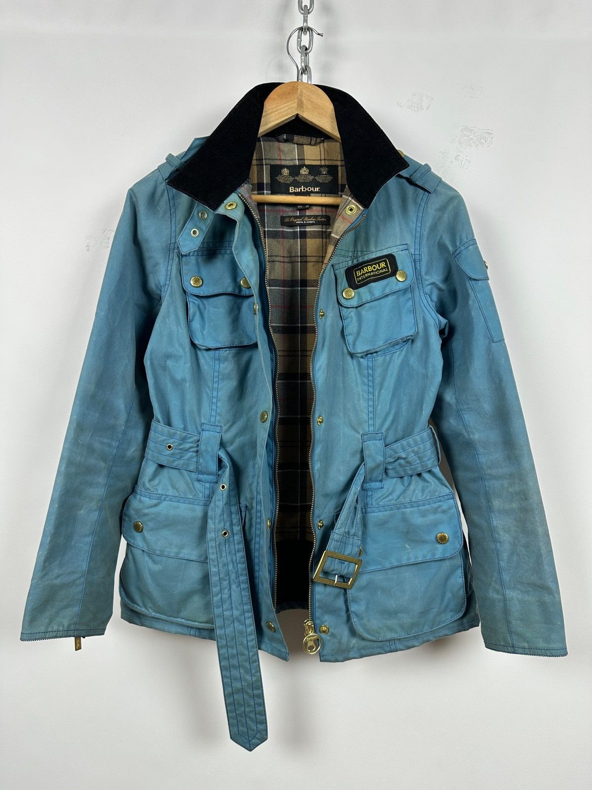 Barbour Vintage Barbour Blue Summer Wax International Coat Jacket Size S / US 4 / IT 40 - 2 Thumbnail