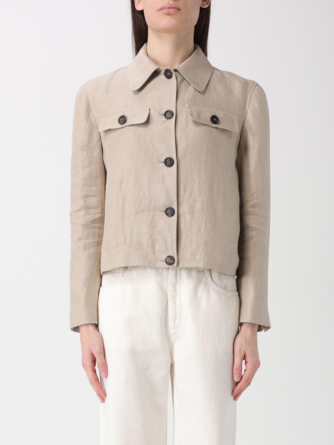 Brunello Cucinelli Brunello Cucinelli Jacket Woman Beige Size M / US 6-8 / IT 42-44 - 1 Thumbnail
