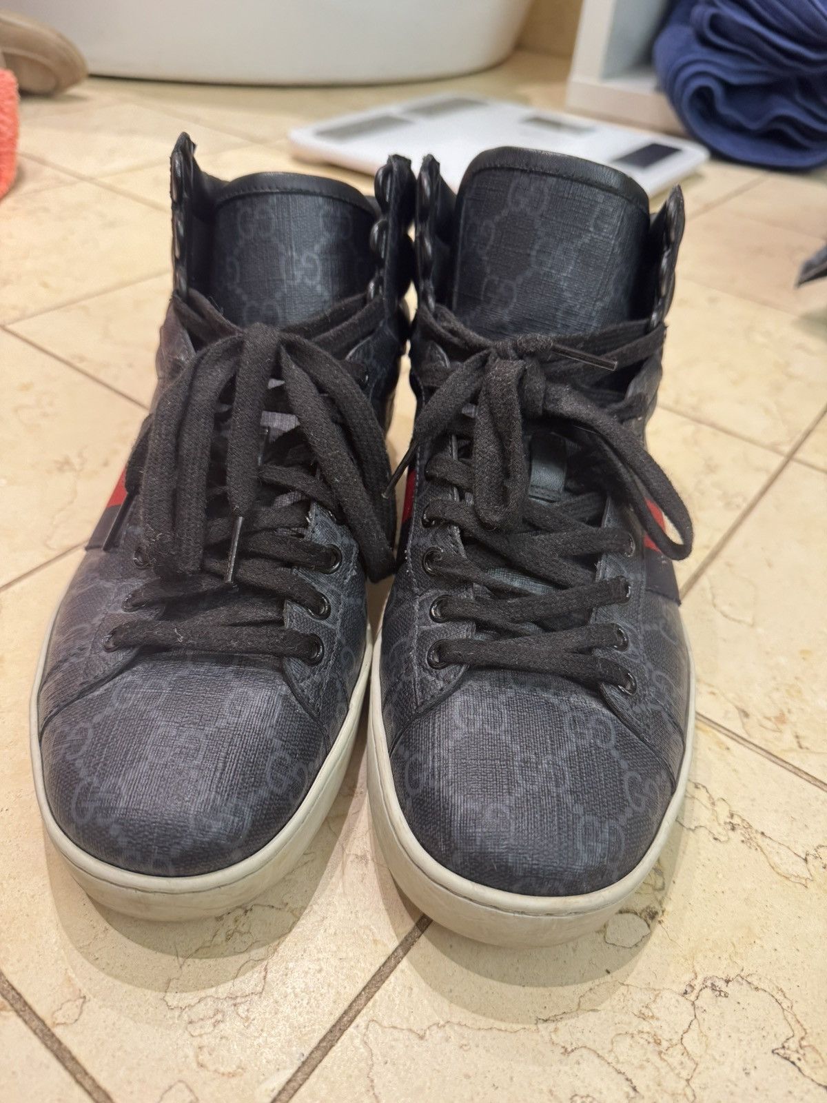 Gucci Gucci Black High Top Sneaker for Men and Women Size US 8 / EU 41 - 2 Thumbnail