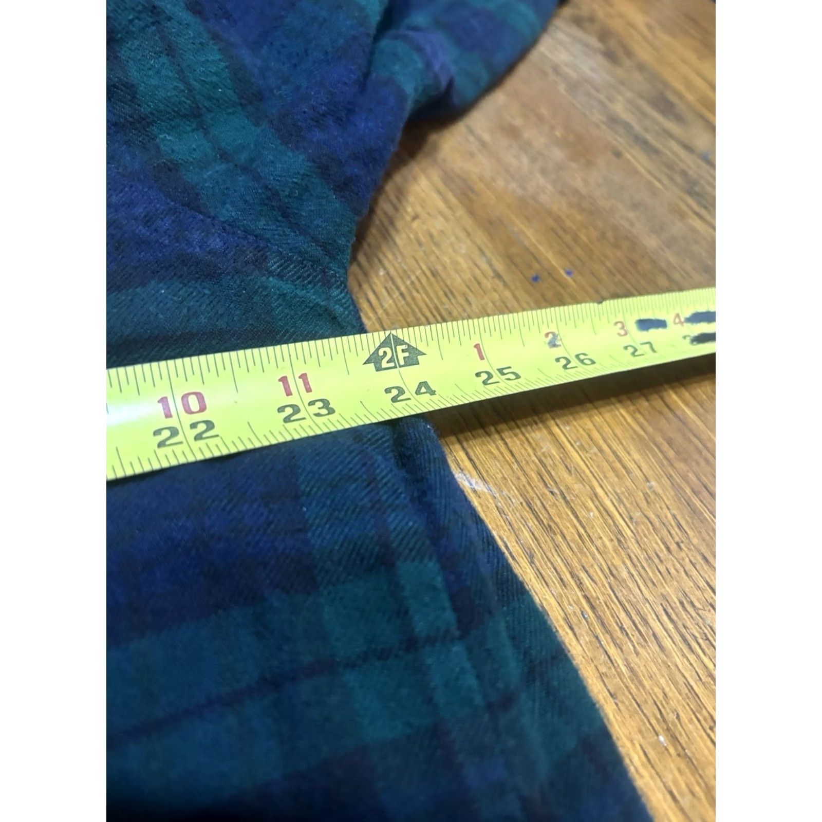 Vintage L.L. Bean Mens Fleece Lined Flannel Shirt Jacket Green Blue Plaid M Reg Button-Up Heavyweight Size US M / EU 48-50 / 2 - 4 Thumbnail