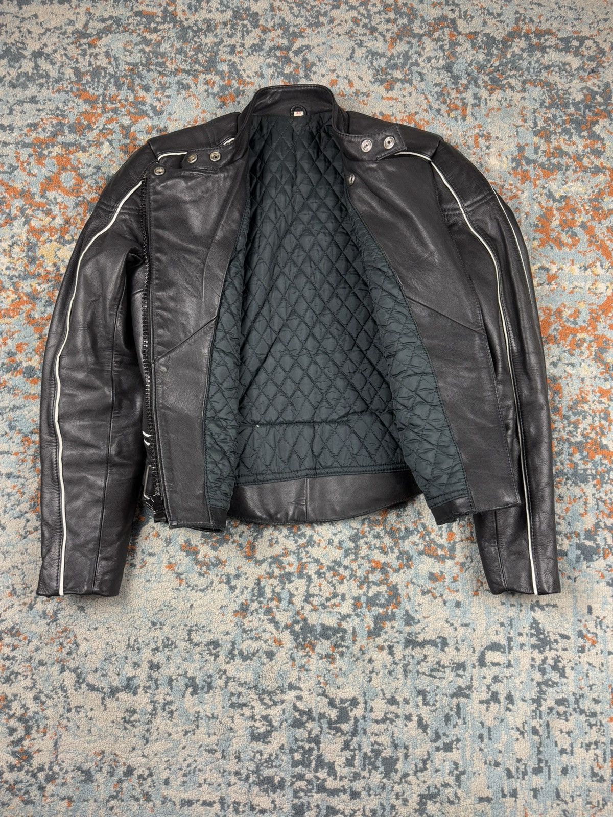 Vintage Vintage 90s Moto Star real leather biker racing jacket Size US XS / EU 42 / 0 - 3 Thumbnail