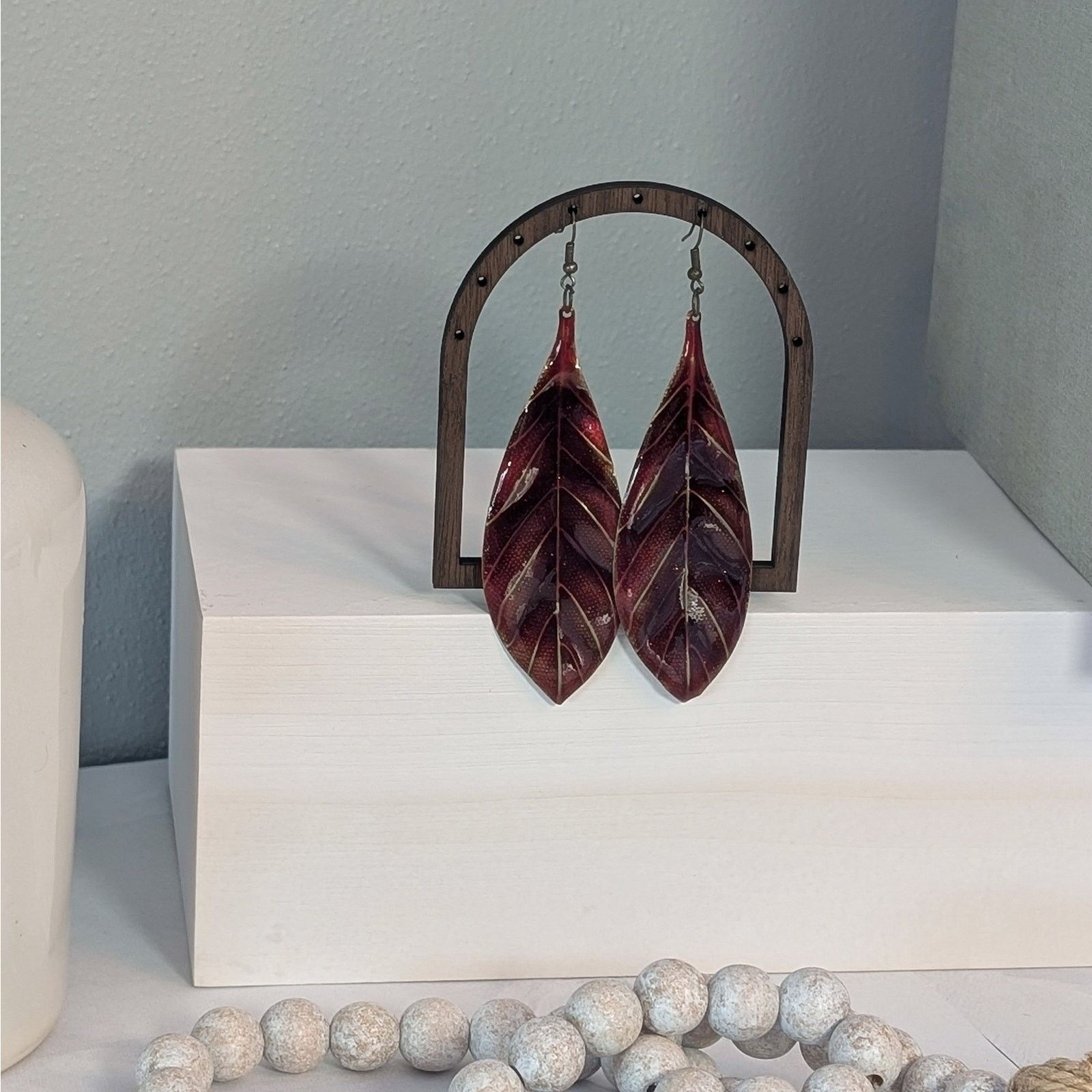 Other Nature-Inspired VTG 1980s Bronze & Rust Leaf-Shaped Earrings Size ONE SIZE - 2 Thumbnail