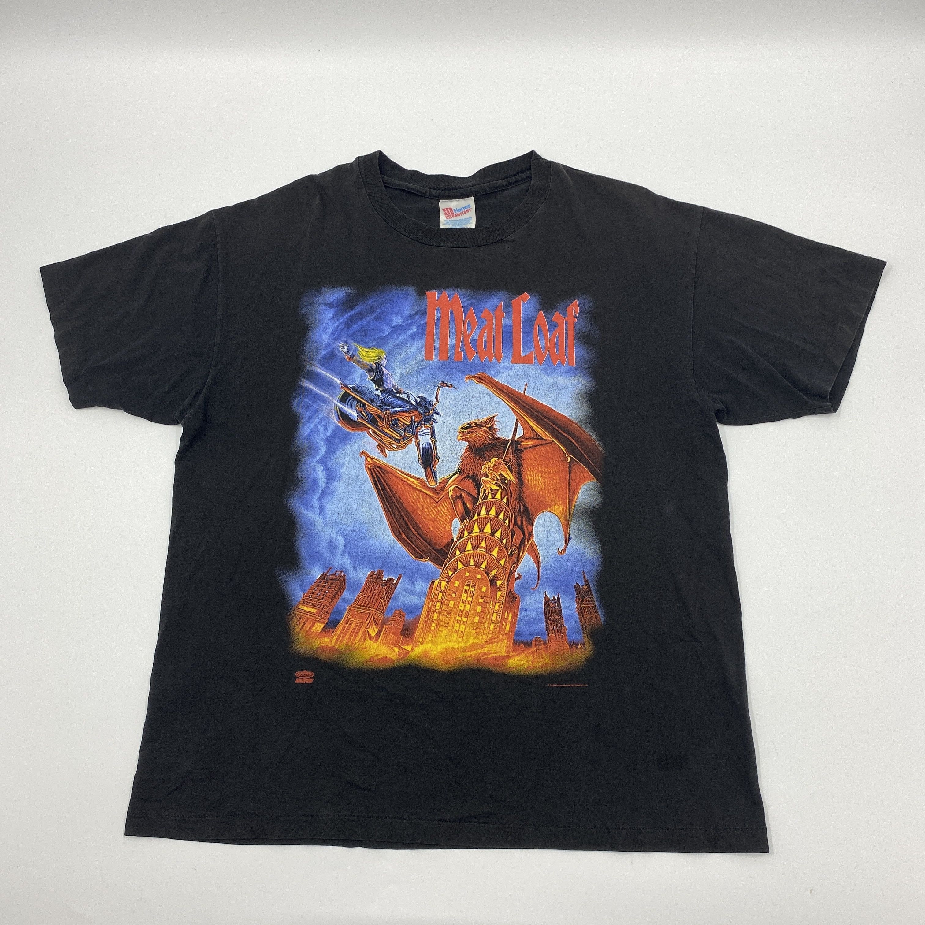 image of Band Tees x Made In USA Meatloaf Everything Louder Than Everything Else Tour T-Shirt in Black (Size