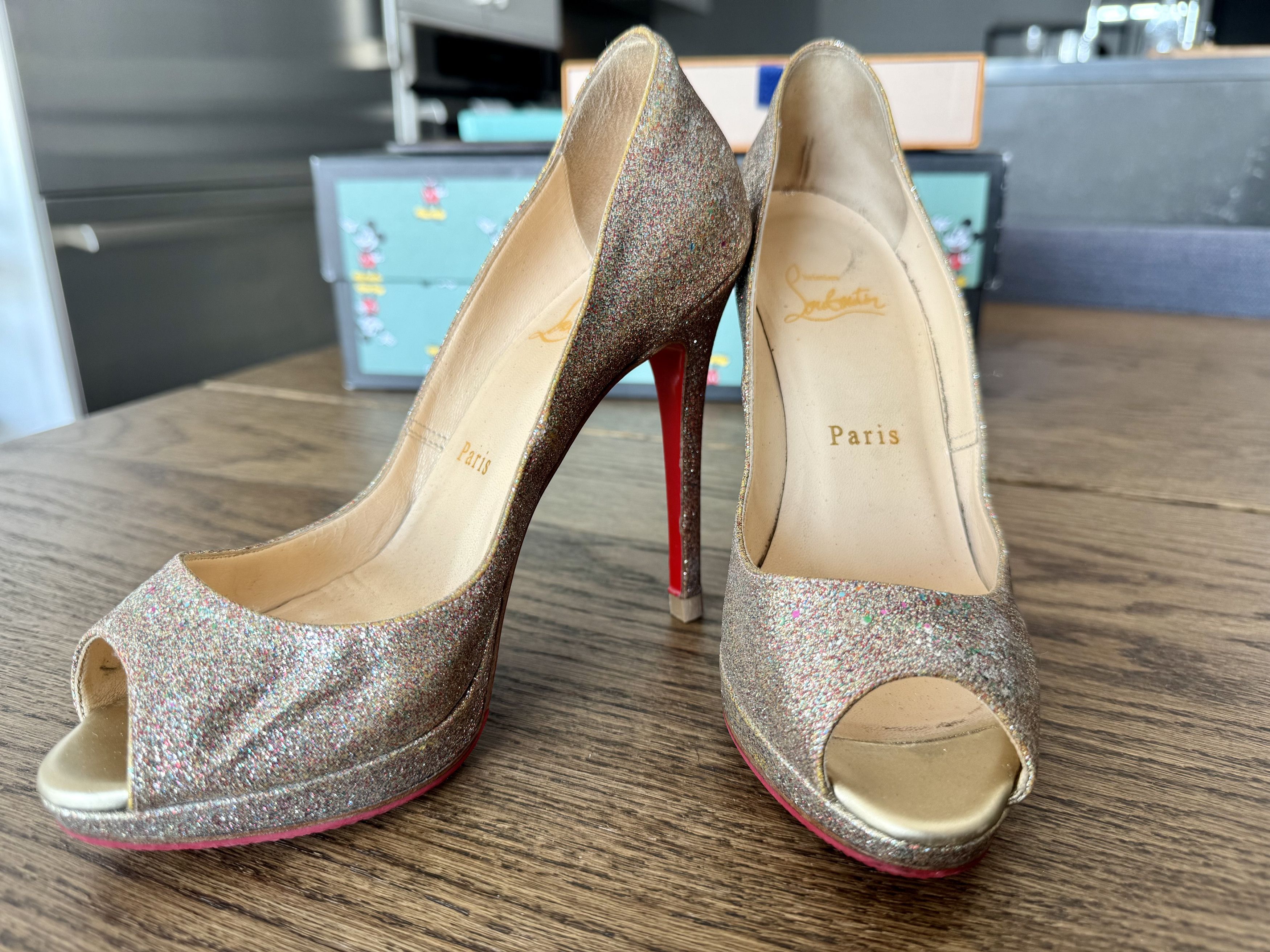 Christian Louboutin Louboutin - Glitter heels Size US 6 / IT 36 - 1 Thumbnail