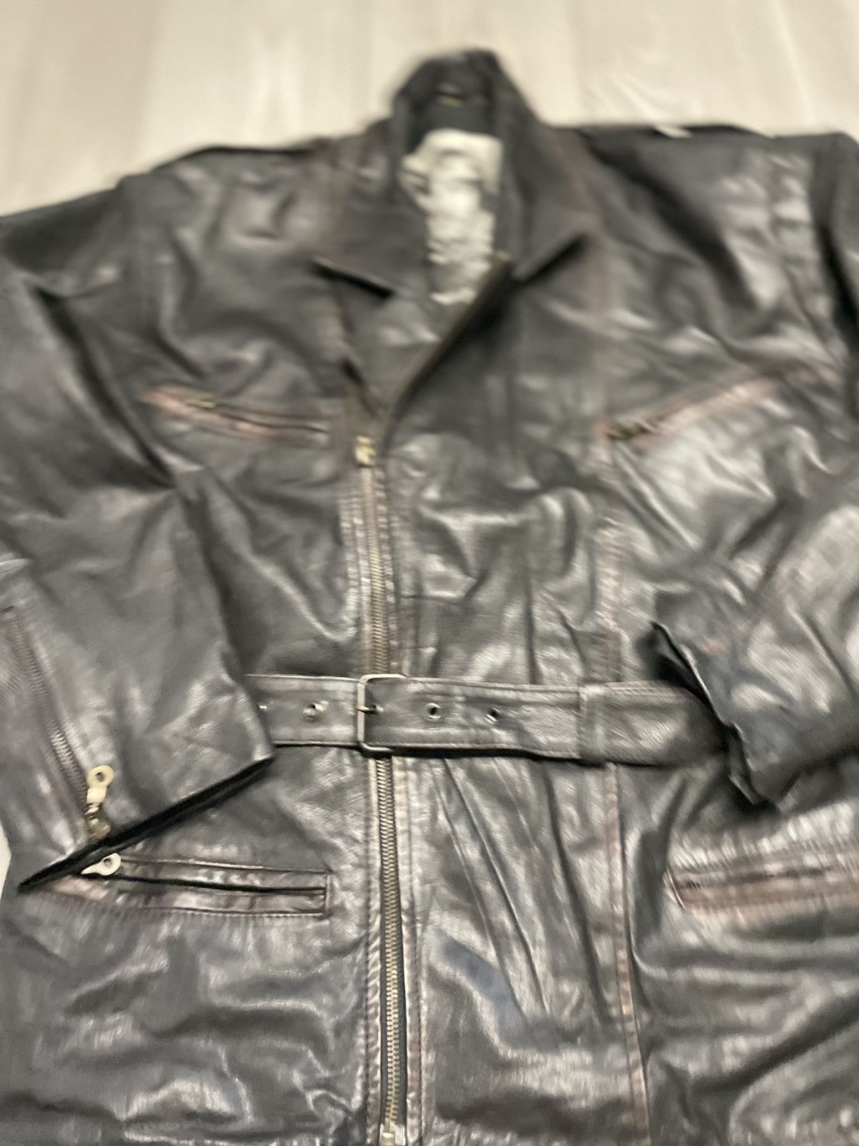 Vintage Vintage 80s 90s The Flying jacket moto leather archive Size US L / EU 52-54 / 3 - 6 Thumbnail