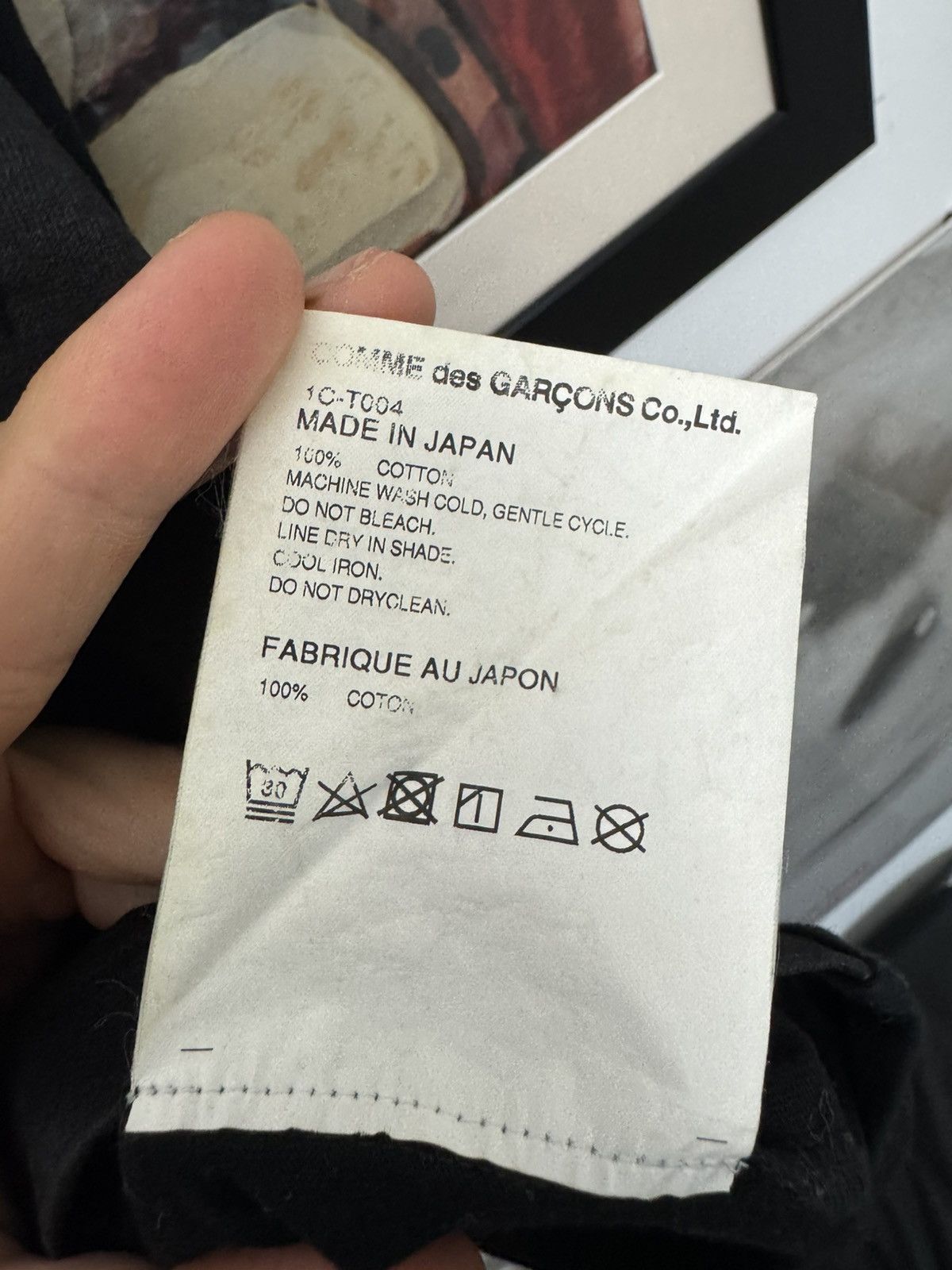 Comme des Garcons Black BLACK CDG Comme Des Garcons Tee Japanese Japan Designer Rare Size US M / EU 48-50 / 2 - 5 Thumbnail