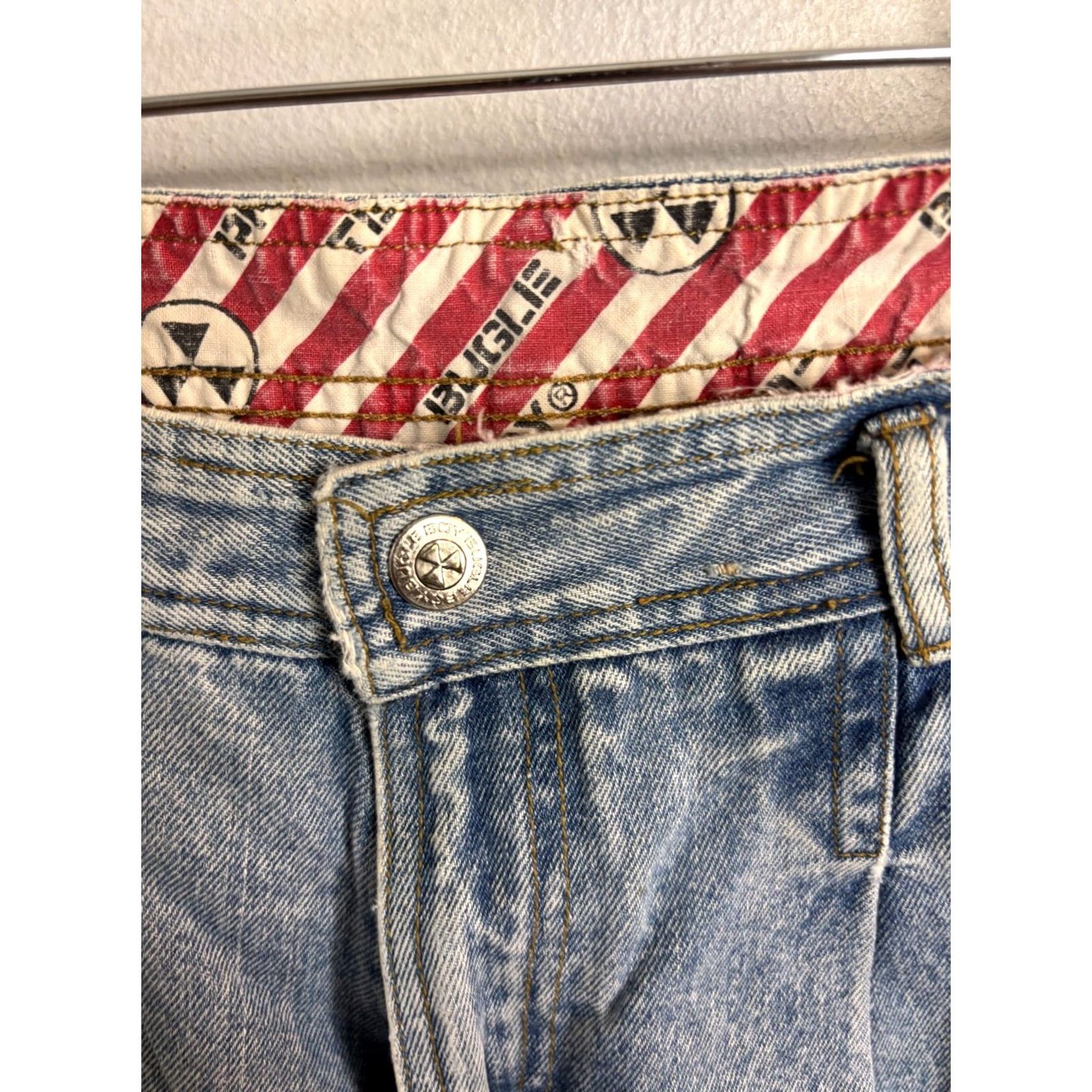 Bugle Boy Vintage Bugle Boy Jeans Mens 30 5201 Blue Denim Carpenter Cargo Wide-Leg 90s Retro Size US 30 / EU 46 - 3 Thumbnail