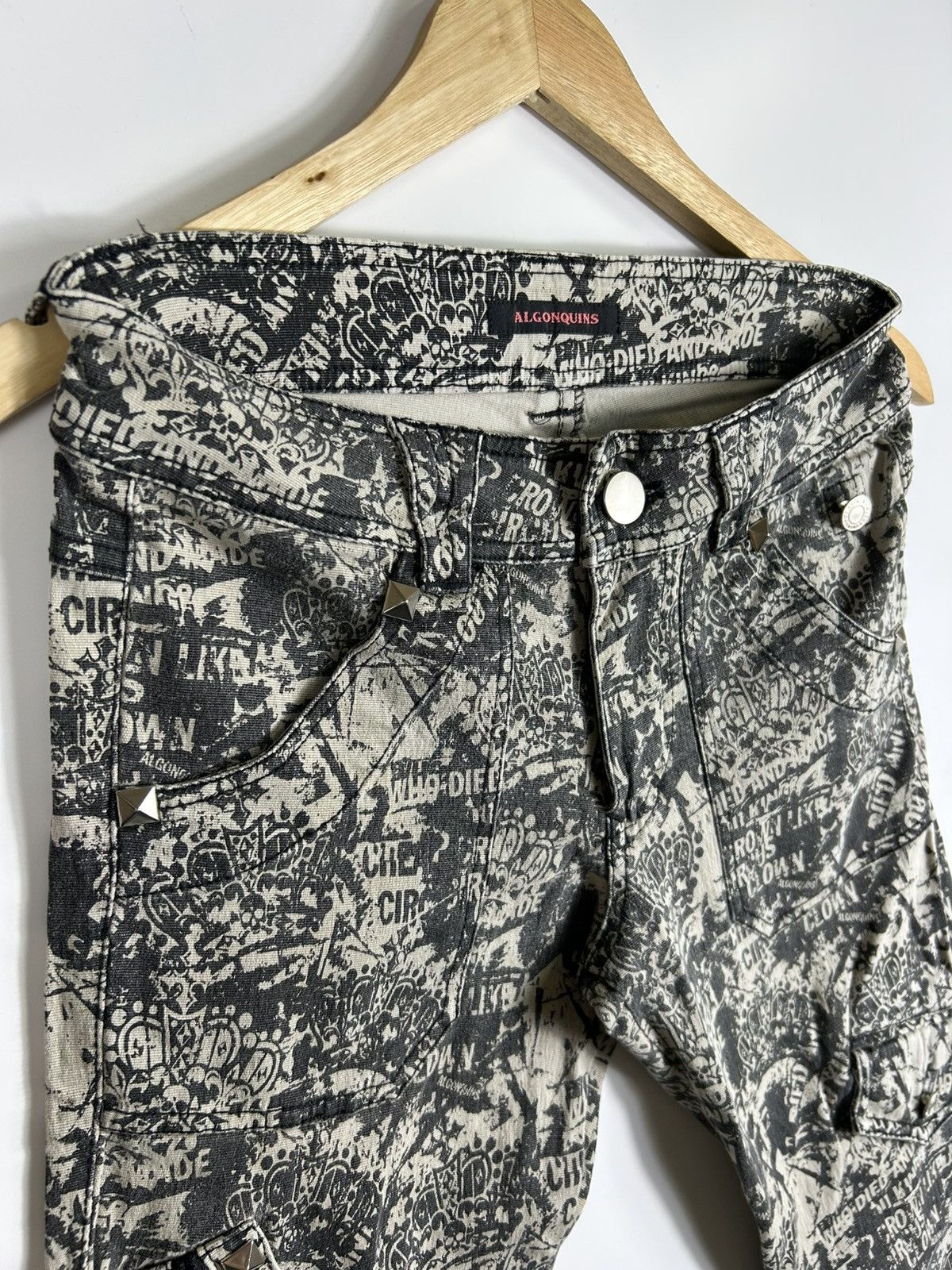 If Six Was Nine ⚡️Vintage Algonquins Skinny Punk Style Denim Size US 31 - 7 Thumbnail